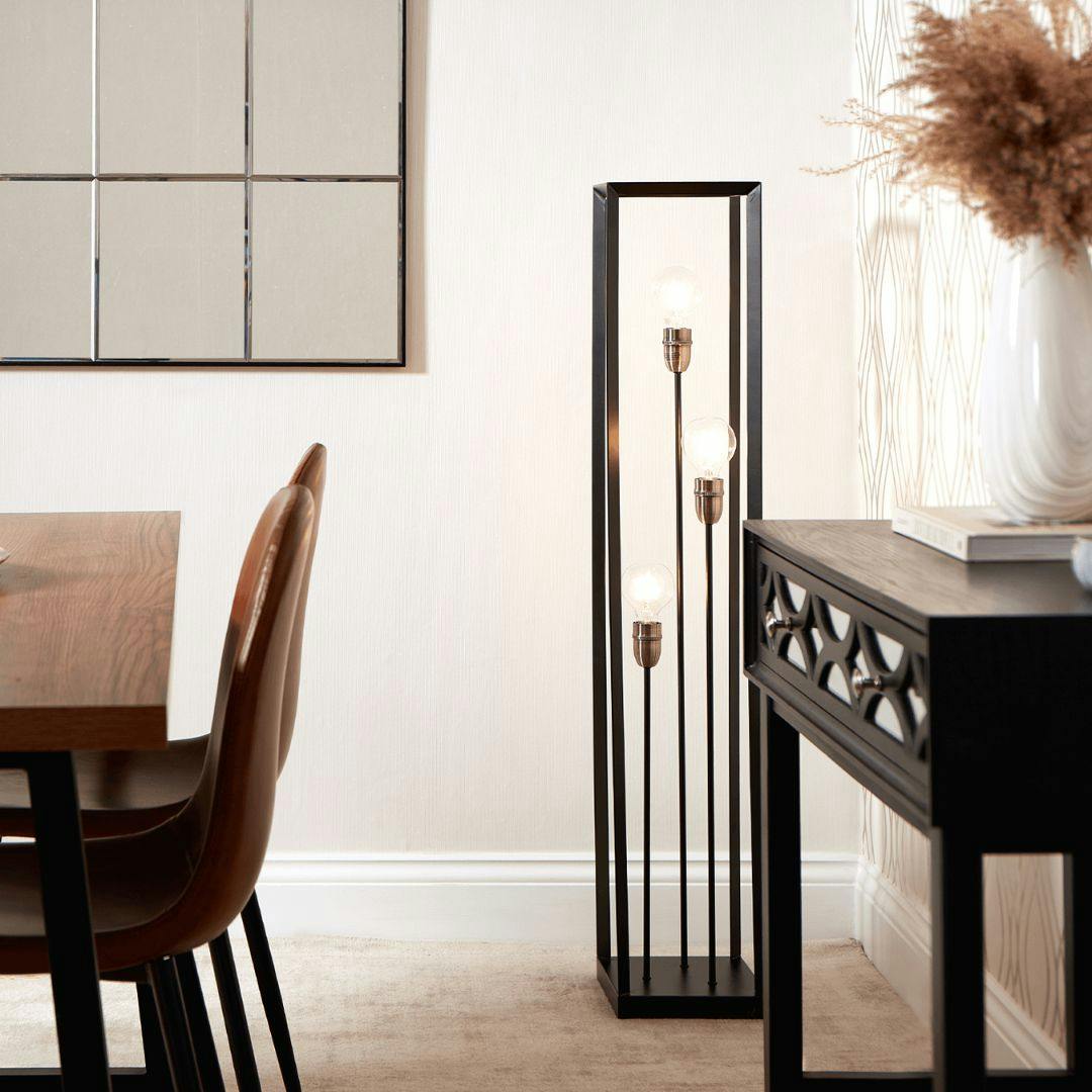 Rackhams Black Sully Matt Floor Lamp