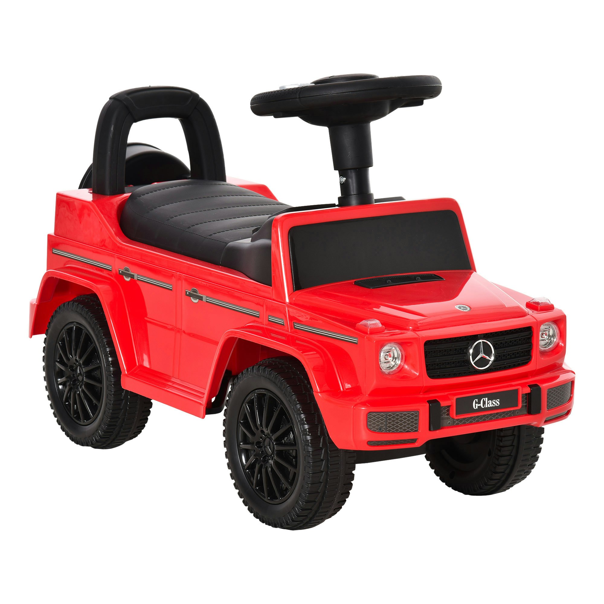 Homcom Red Benz G350 Kids Ride On Sliding Car W/ Under Seat Storage No Power