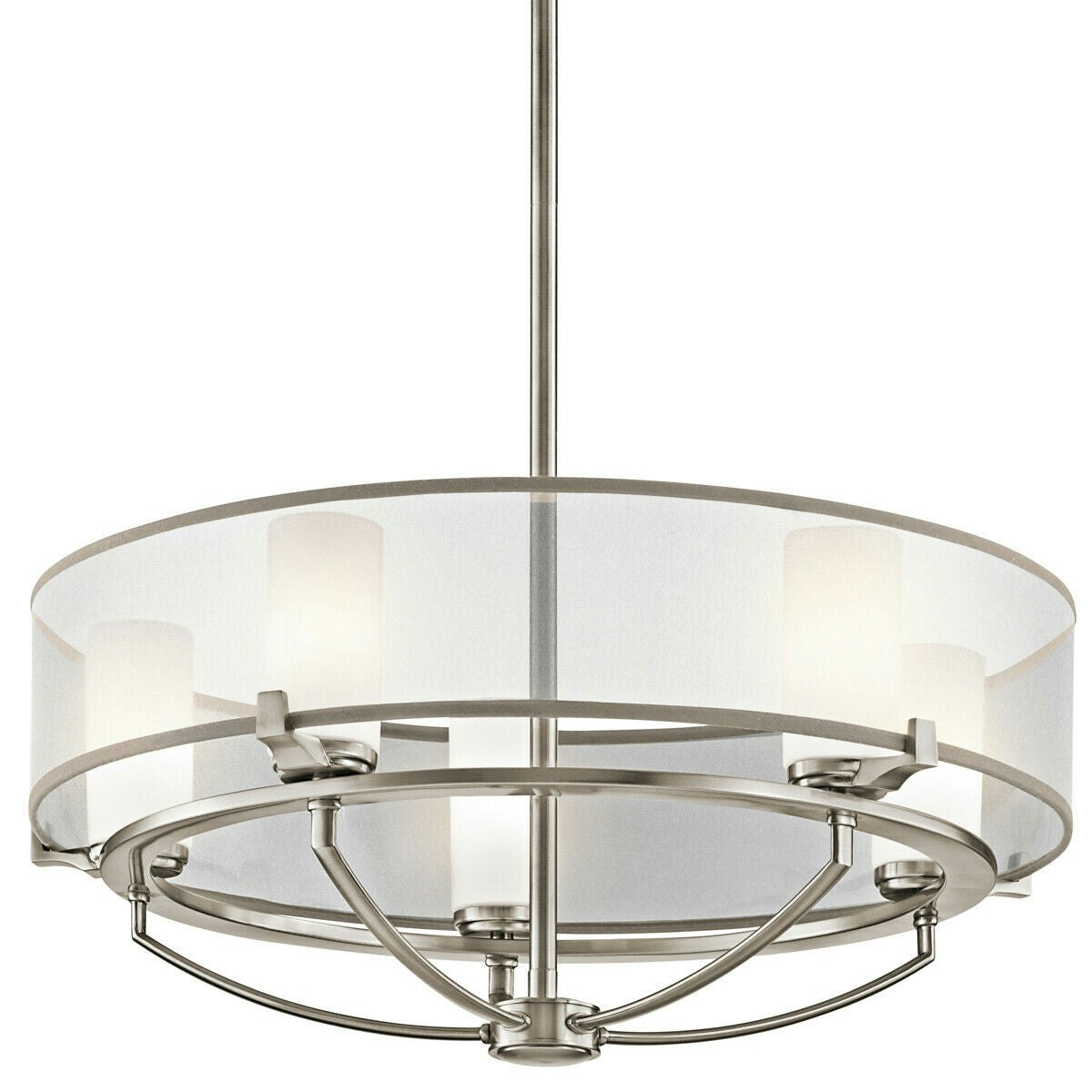 Rackhams Light Bulb Chandelier Hanging Pendant Classic Pewter Led G9 3.5W Bulb Size 5