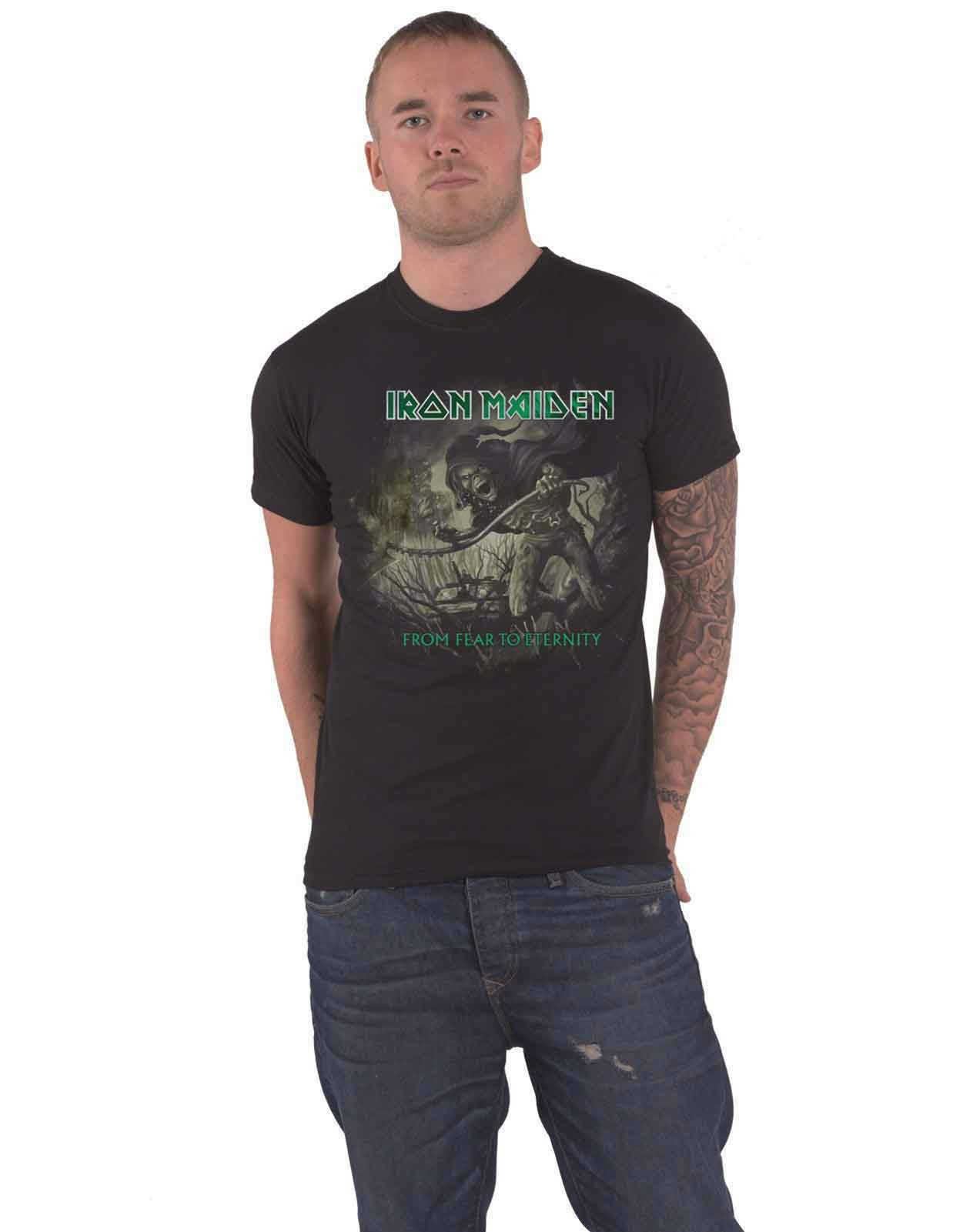 Paradiso Clothing Unisex Black Iron Maiden From Fear To Eternity T Shirt - L
