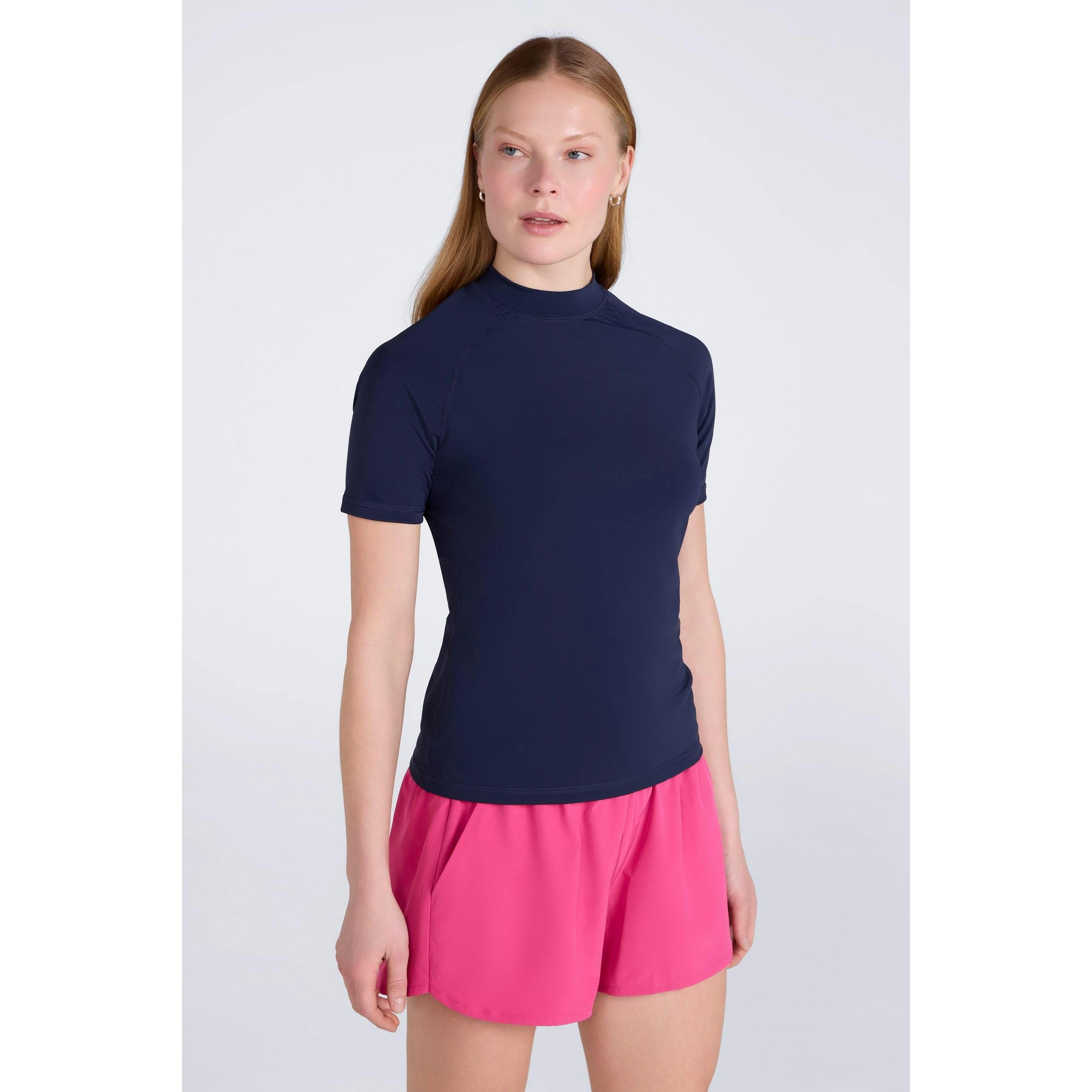 Mountain Warehouse Women's Dark/Blue Uv Protection Rash Guard - 16 Uk - 82% Nylon/18% Elastane