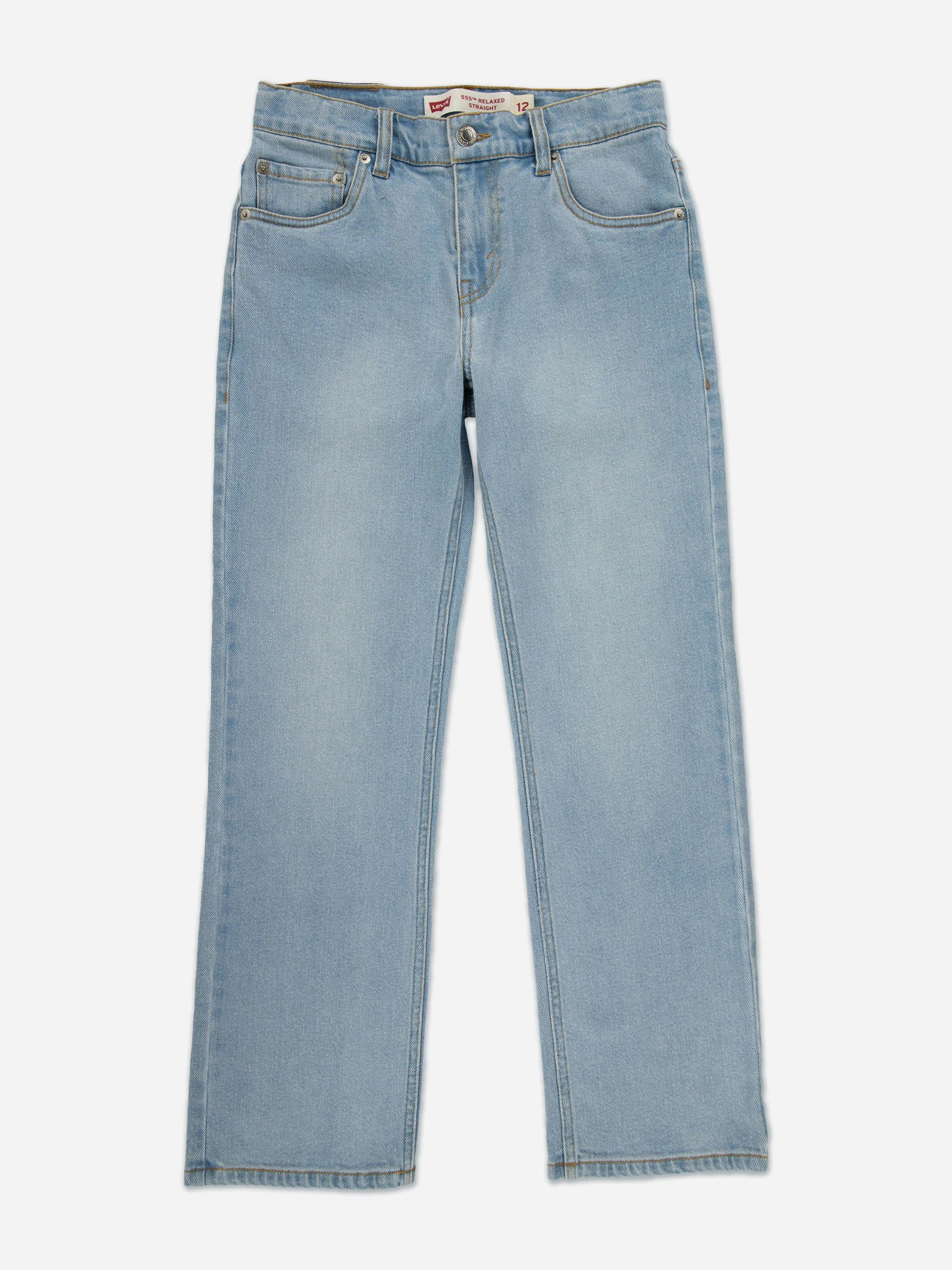 Levi's Kids Wear Boys Blue Levi's 555 Relaxed Straight Jeans In - 8 Yrs