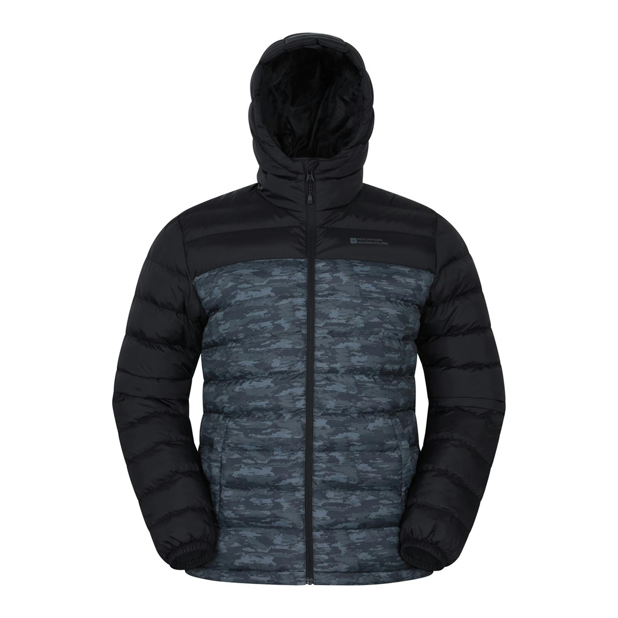Mountain Warehouse Men's Seasons Ii Camo Padded Jacket - Monochrome - 3XL - Monochrome - 100% Polyamide