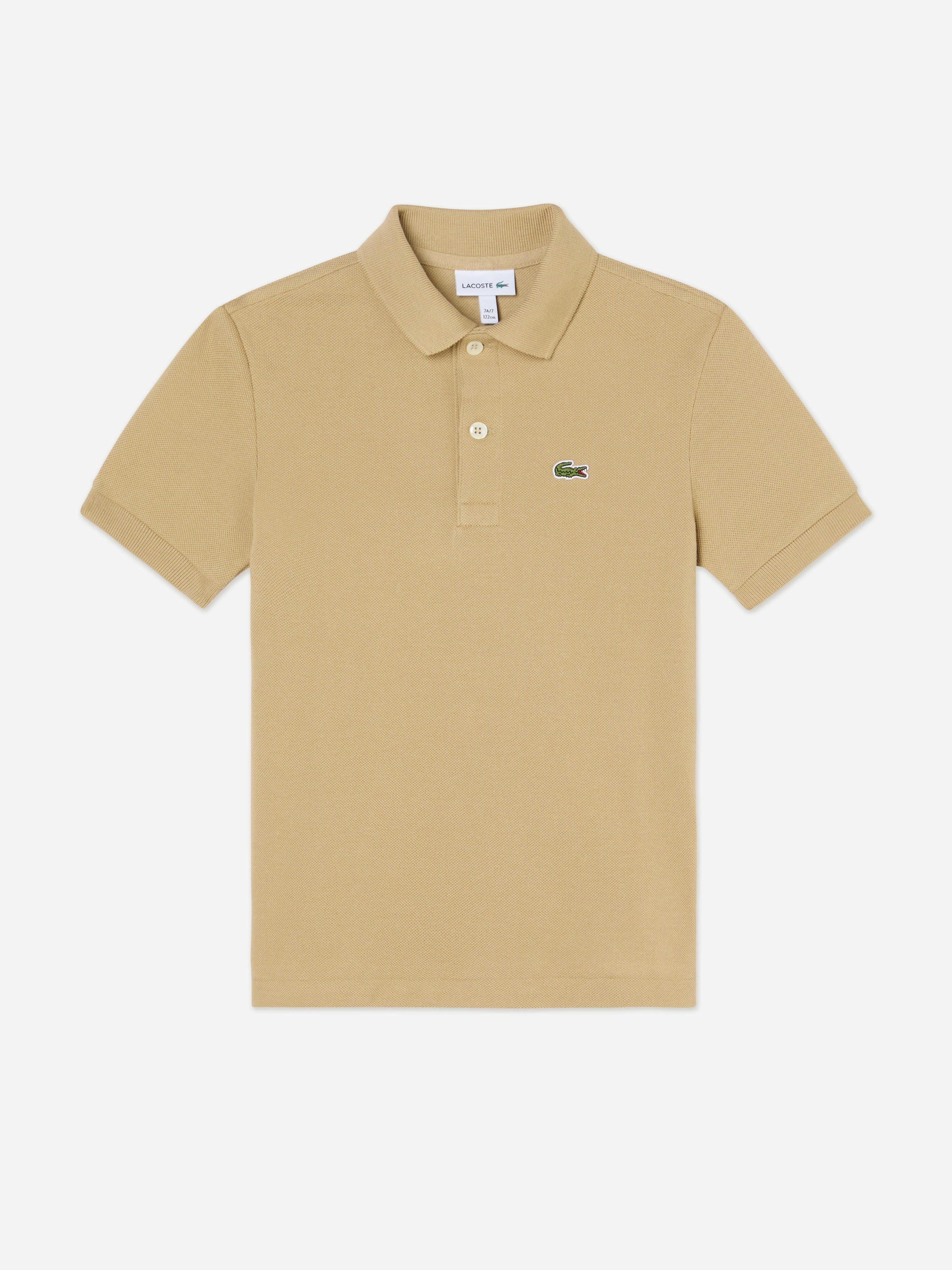 Lacoste Kids Boys Beige Lacoste Pique Polo Shirt In - 4 Yrs