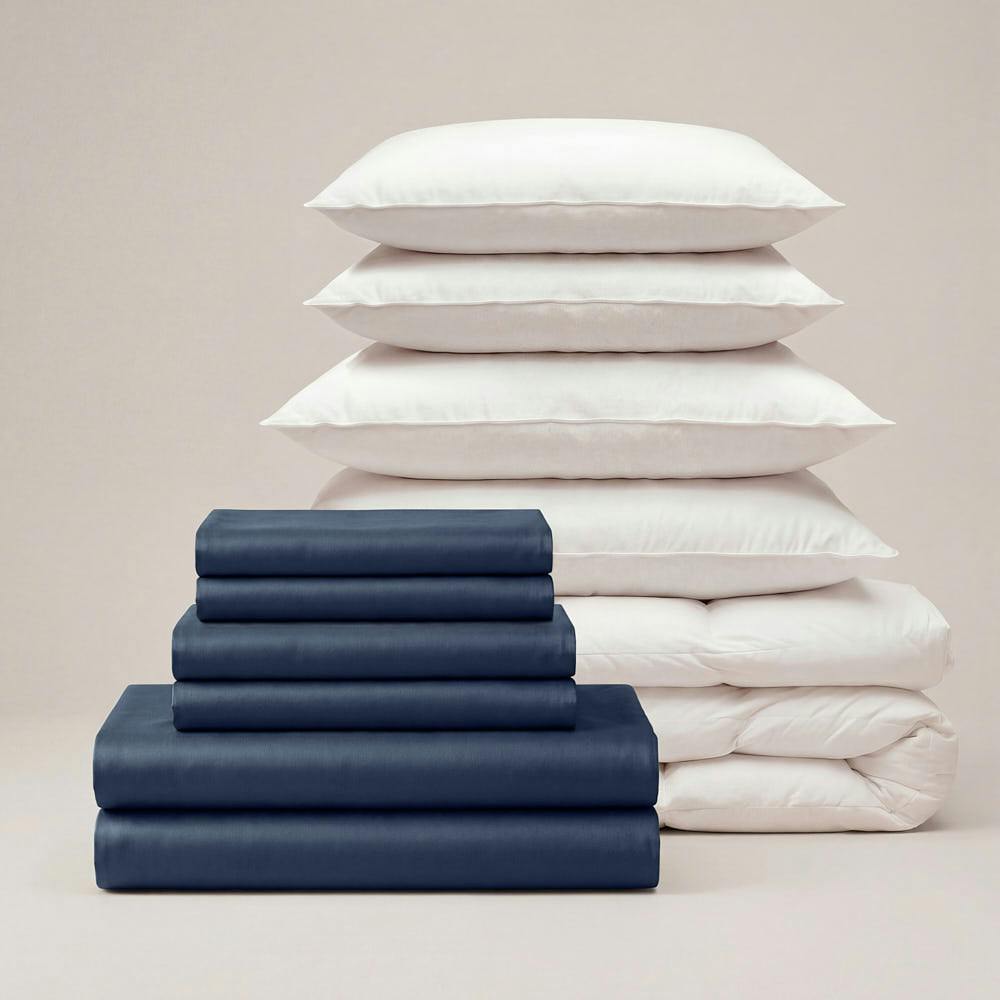 Bedable Sateen Luxe Bedding Set - Navy - S.king