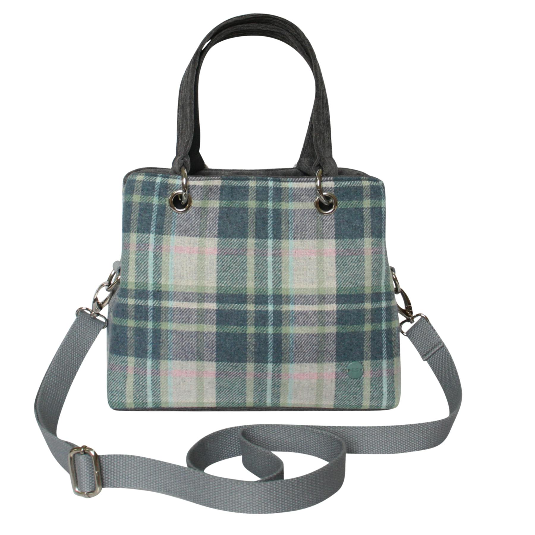 Earth Squared Green Camille Tweed Shoulder Bag - One Size - Multi - Tweed