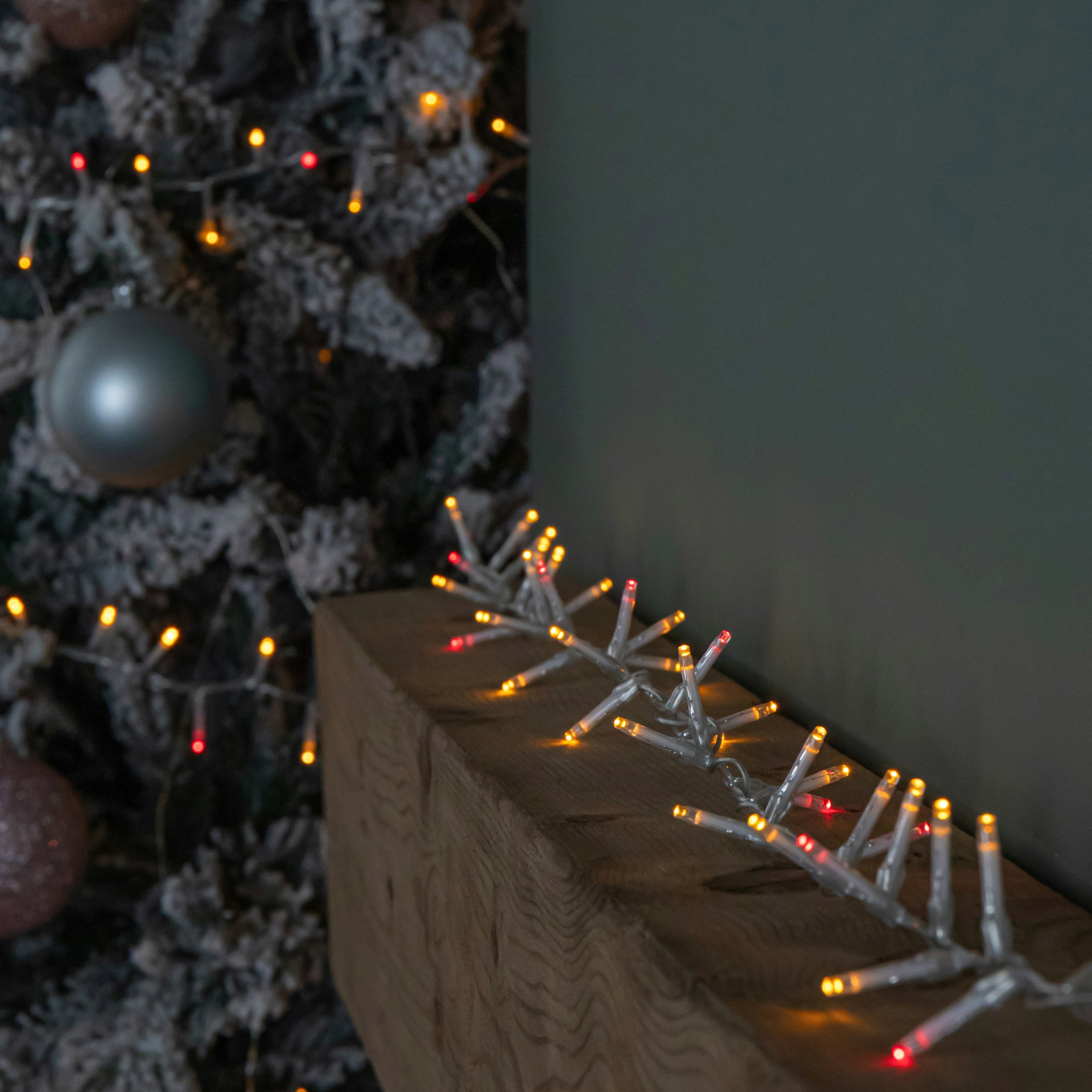 Rackhams Gold/Red 18.7M 750 Led Treebrights Christmas String Lights With Timer In Vintage And On Clear Cable