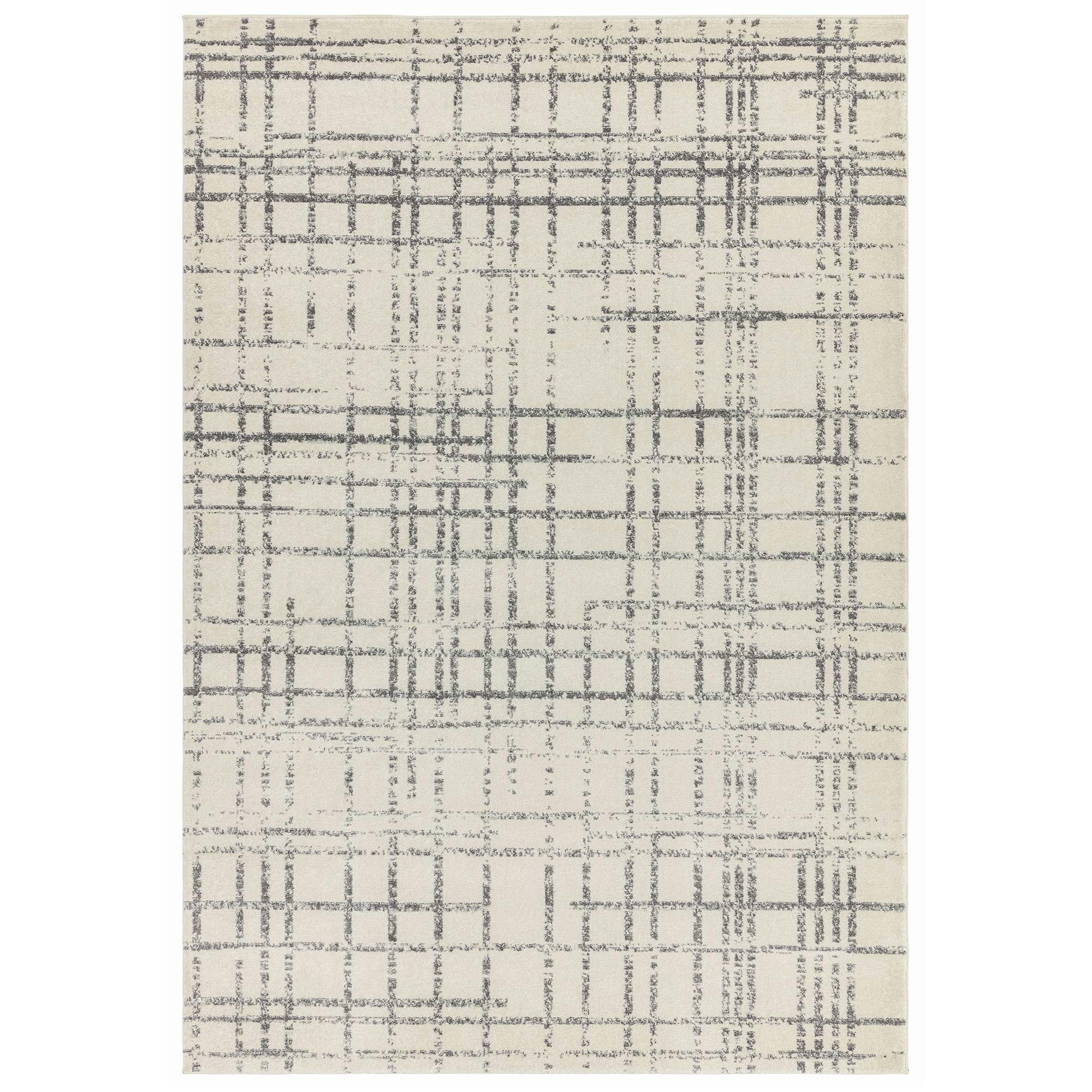 Asiatic Grey Nova Nv31 Grid Rug - 120X170cm