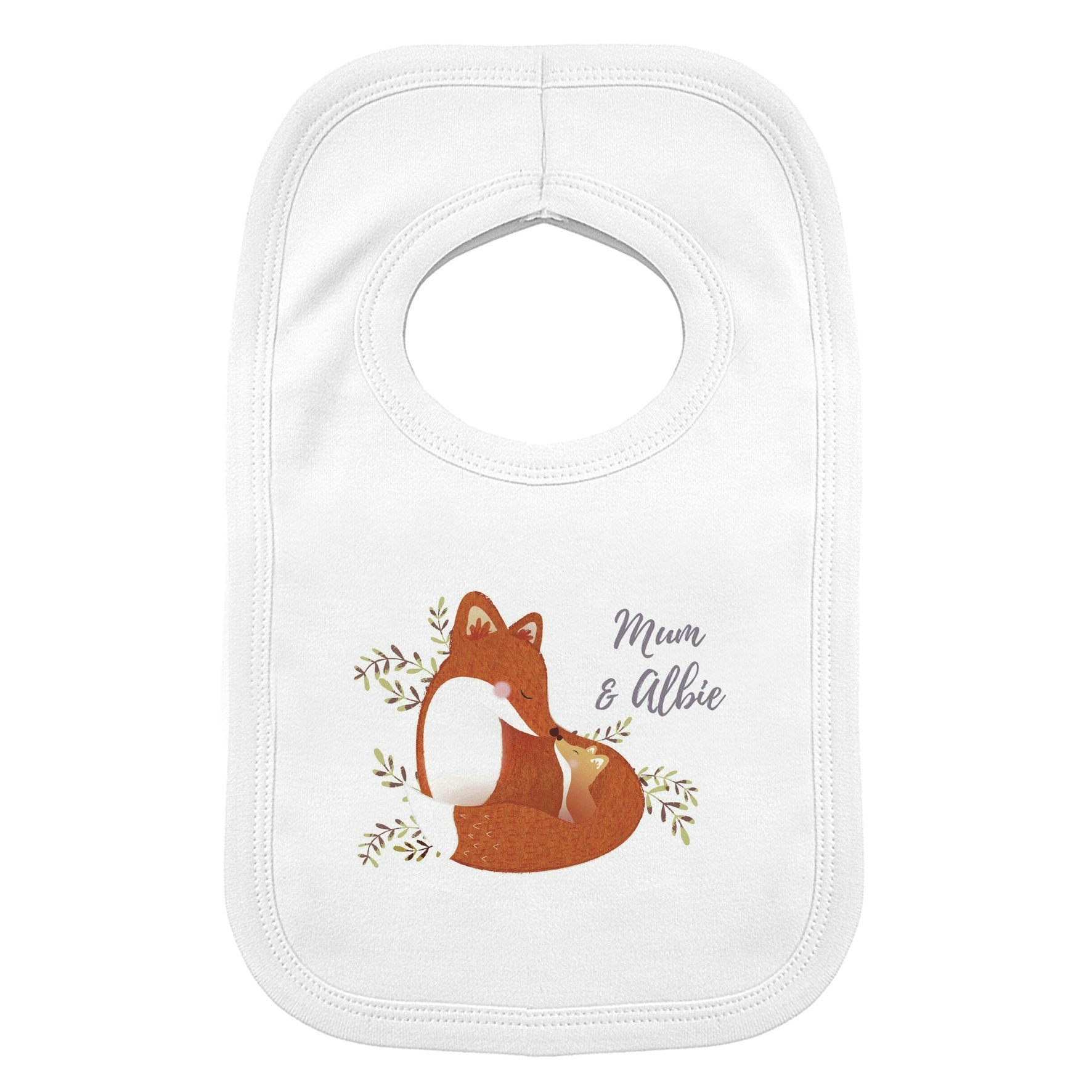 Personalised Memento Company Personalised Mummy And Me Fox Bib