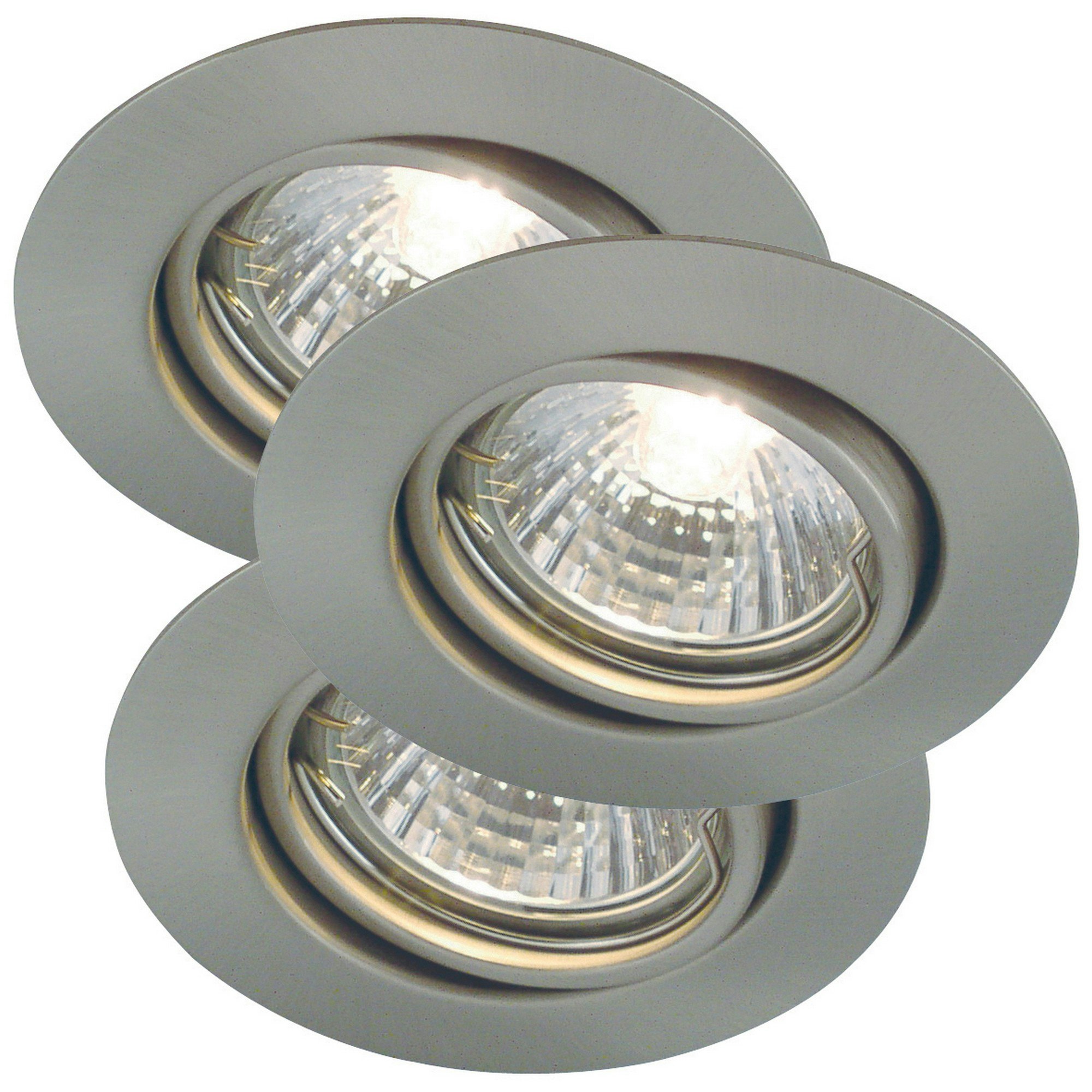 Nordlux Silver Triton 3-Kit | Downlight | Brushed Steel - Metal - 1