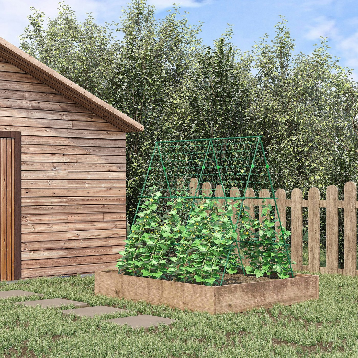 Rackhams A-Frame Trellis Plant Support For Vegetables, Flowers, Fruit