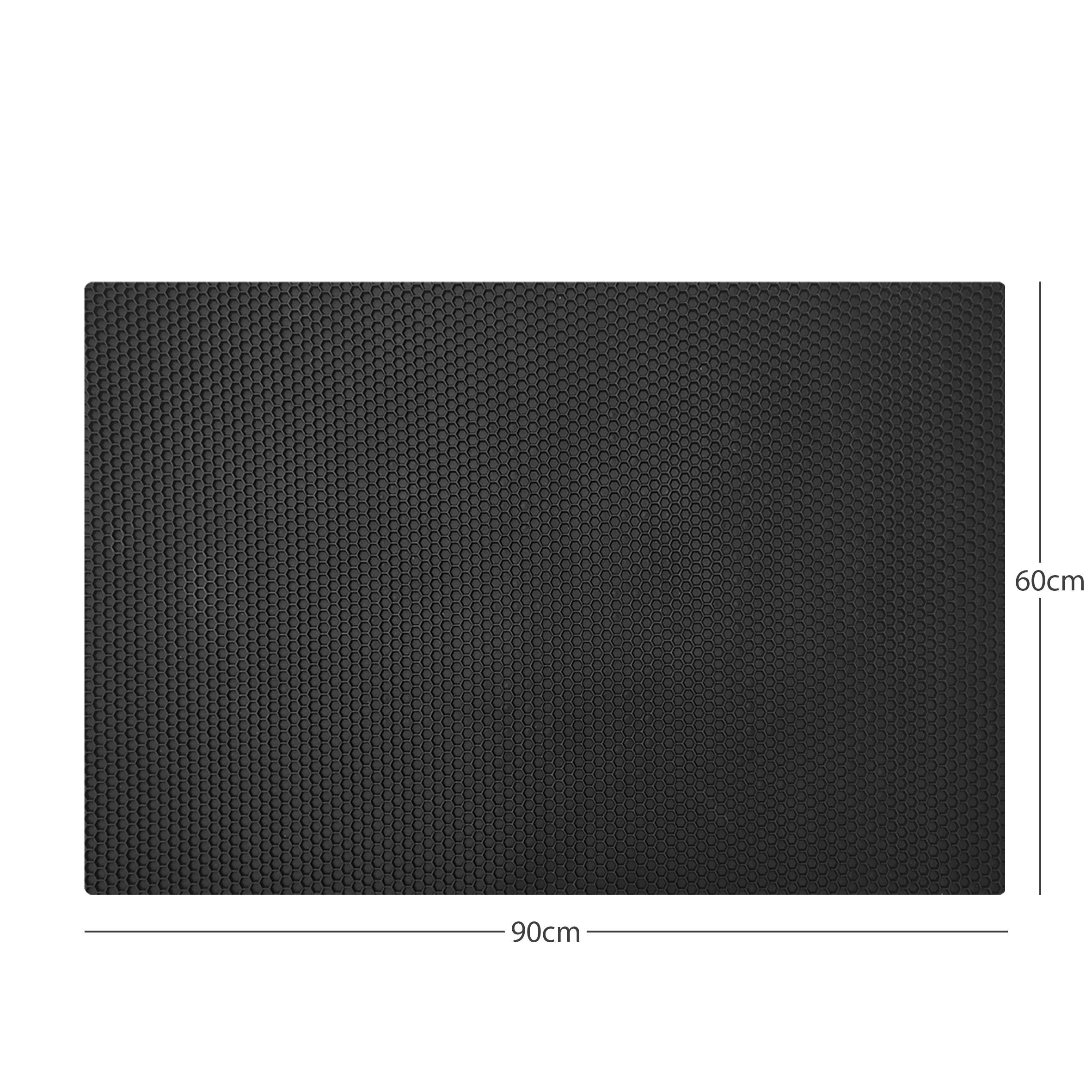 Nicoman Hexagon Pattern Heavy Duty Rubber Door Mat - 90 X 60Cm