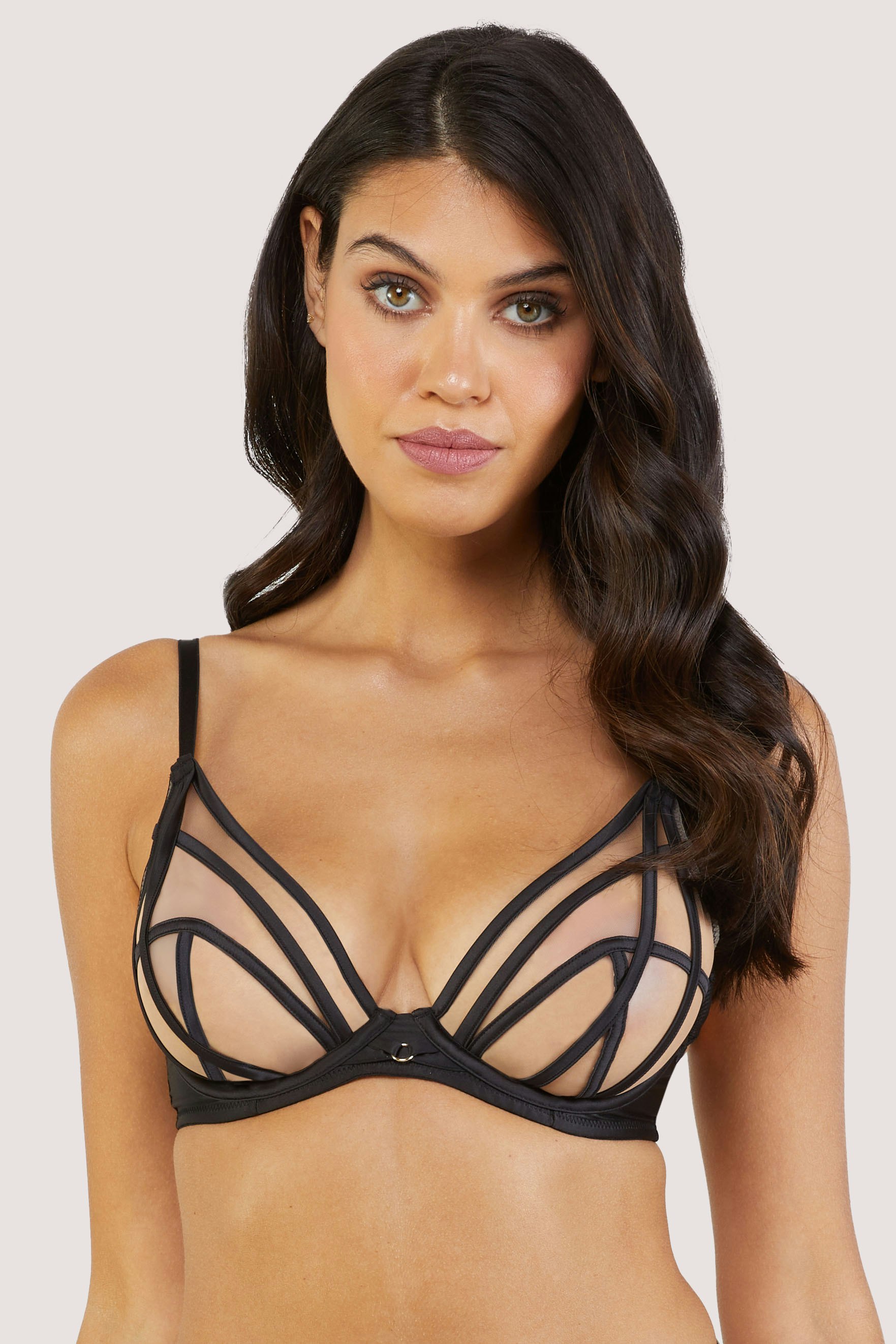 Playful Promises Black Ramona Plunge Bra - 32Ff