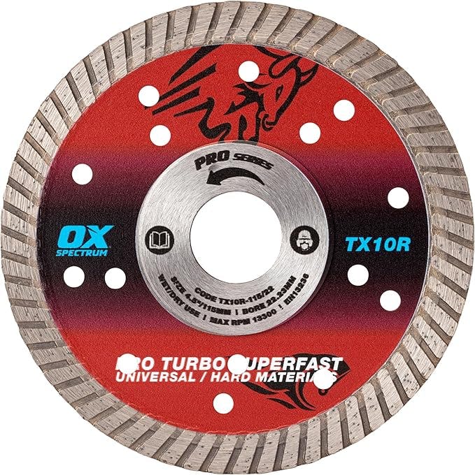 Rackhams Tx10r Spectrum Superior Turbo Diamond Blade 115-22.23Mm