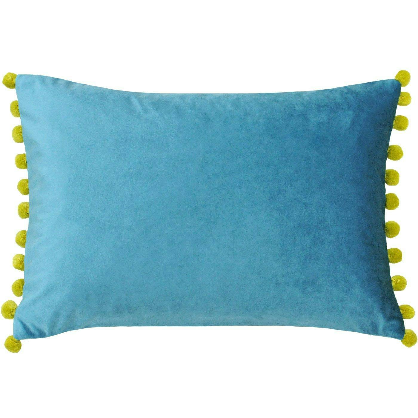 Paoletti Fiesta Rectangle Cushion Cover - Teal/Bamboo - 35 X 50Cm - Teal/Bamboo - 100% Polyester