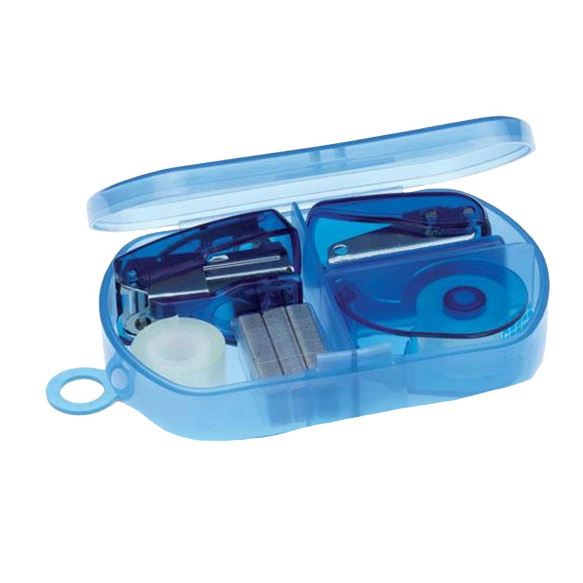 Midocean Blue Burobox Stationery Set - Transparent - Transparent - One Size - 100% Mixed