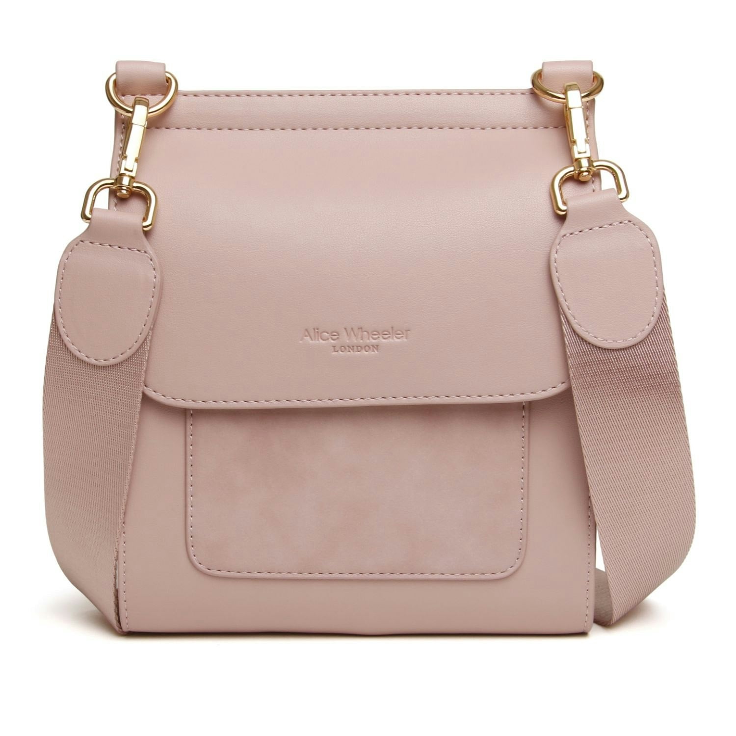 Alice Wheeler Pink Seville Crossbody Bag – Vegan Nappa & Suede