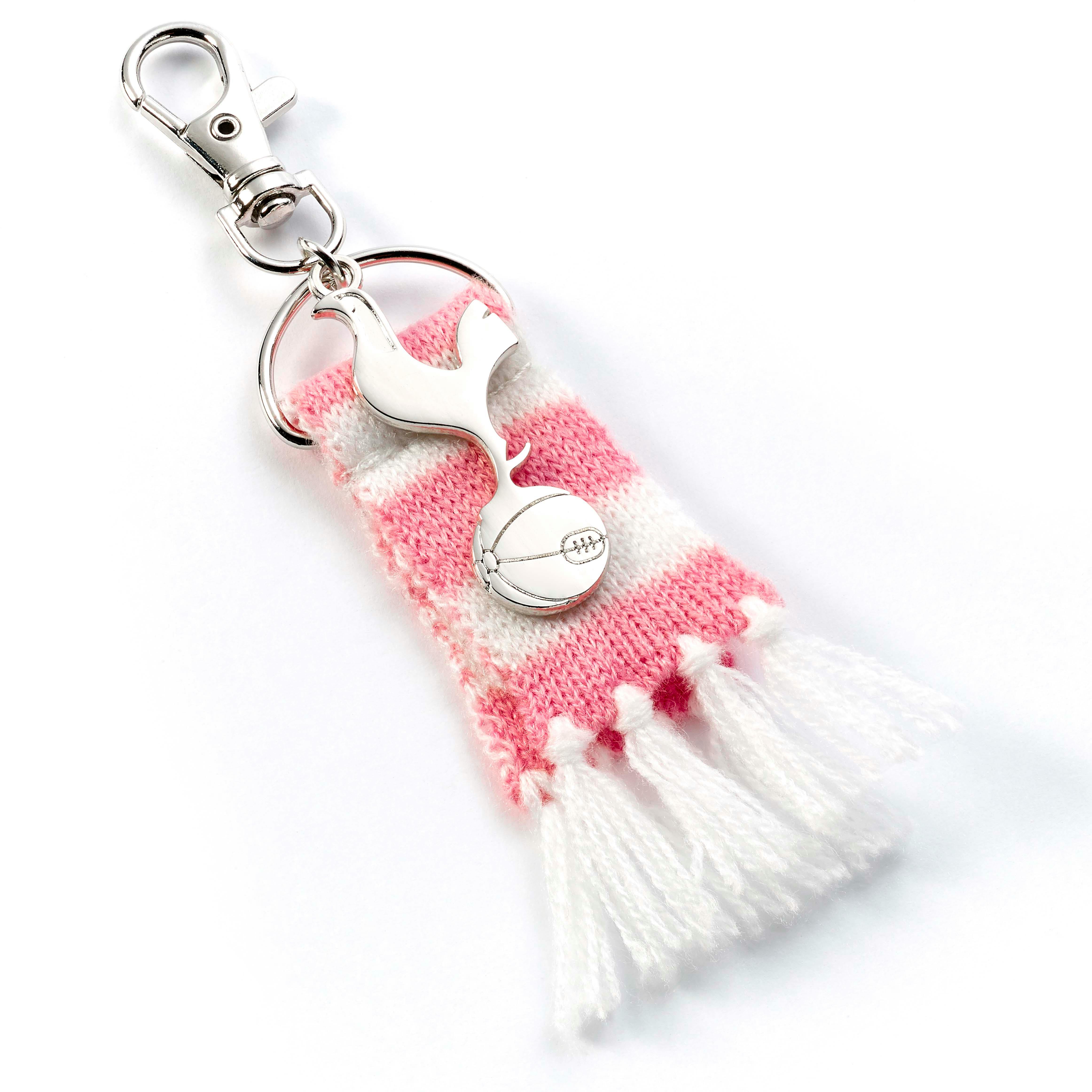The Carat Shop Pink Tottenham Hotspur Scarf And Cockerel Backpack Hanger