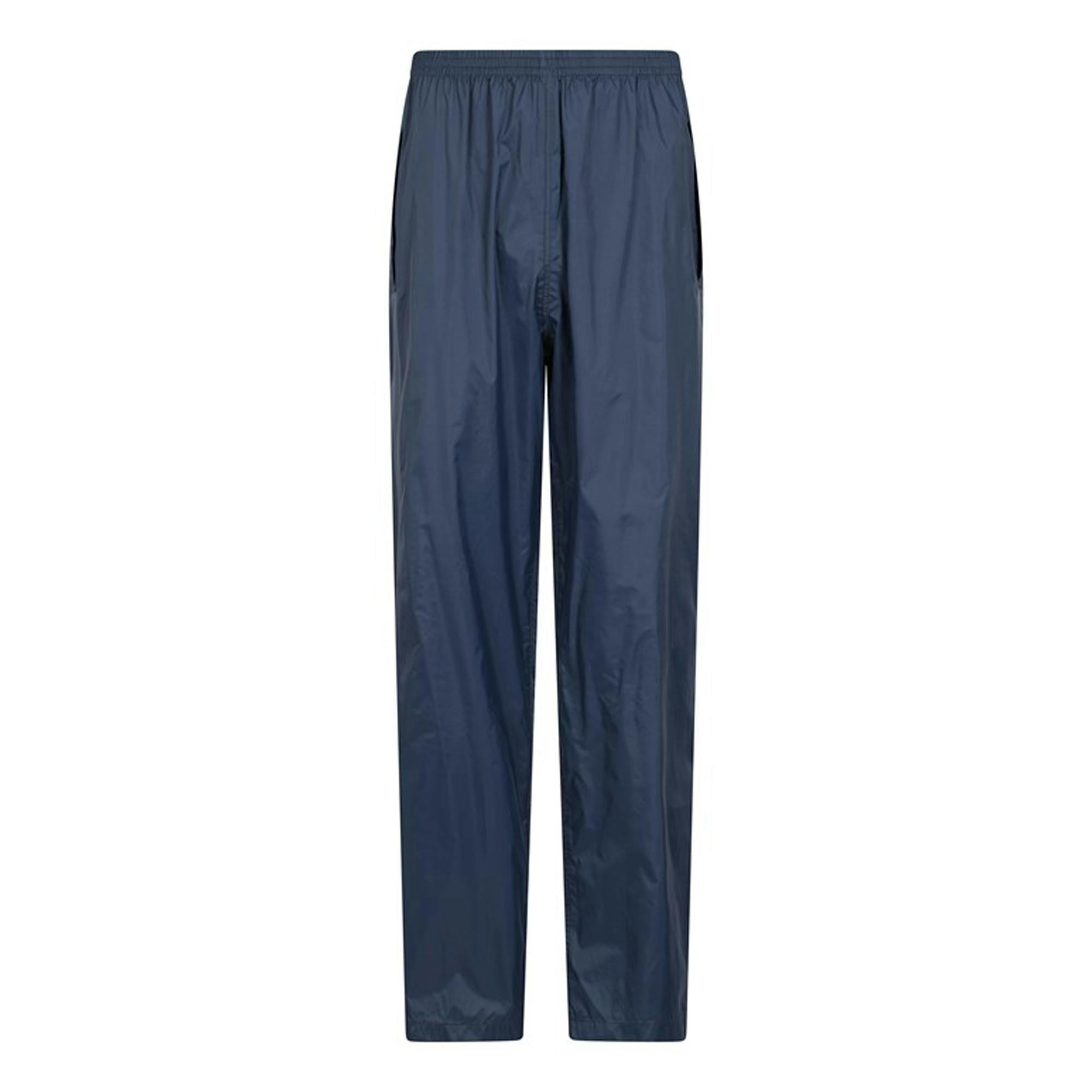 Mountain Warehouse Men's Pakka Waterproof Over Trousers - Navy - Navy - 3XL - 100% Nylon
