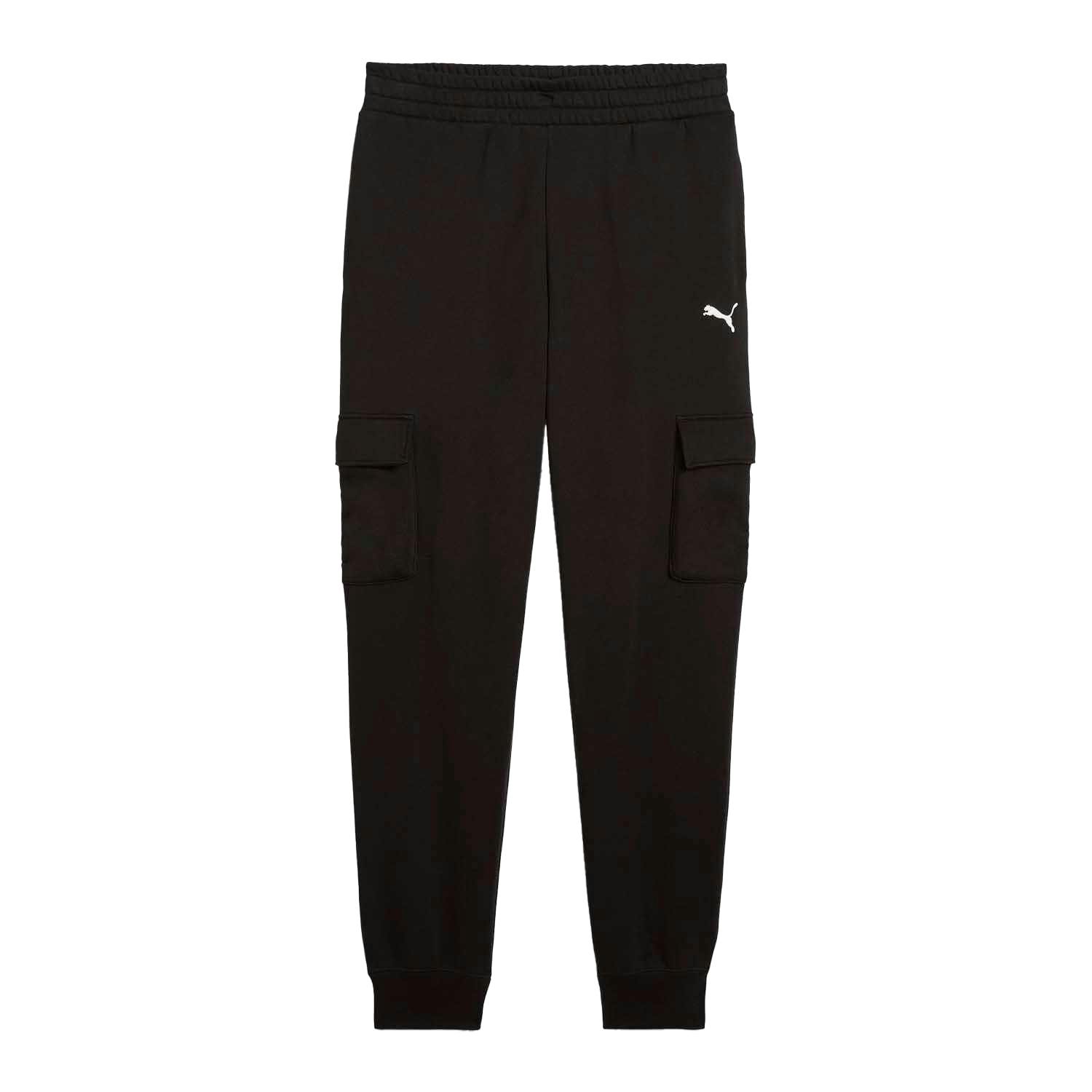 Puma Men's Black Fleece Small Logo Cargo Trousers - M - 100% Cotton