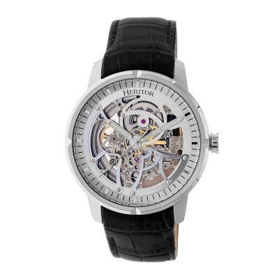 Heritor Automatic Men's Ryder Skeleton Watch - Blackwhite
