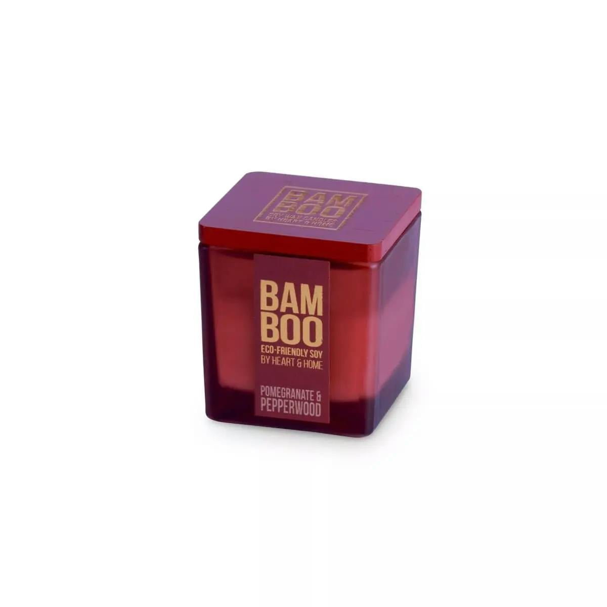 Rackhams White Pomegranate & Pepperwood - Bamboo Small Jar Candle