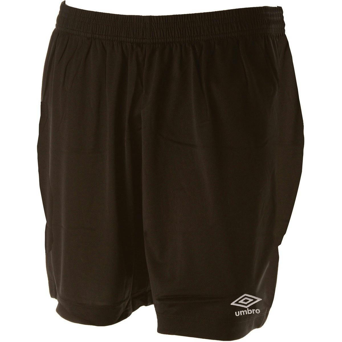 Umbro Men's Black Club Ii Shorts - Xxl - 100% Polyester