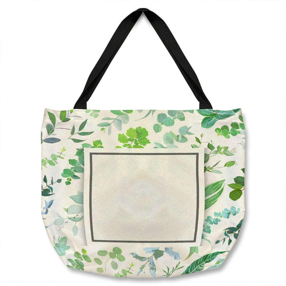 Benjamin Tate Design Green Leaves Tote Bag