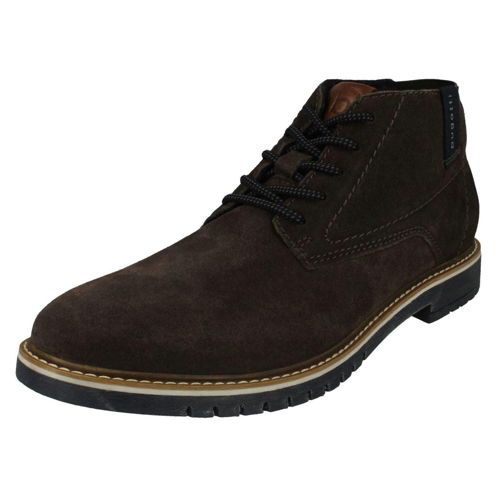 Bugatti Men's Dark/Grey Stylish Lace Up Desert Boots 331-83736-1400 - Uk 10.5