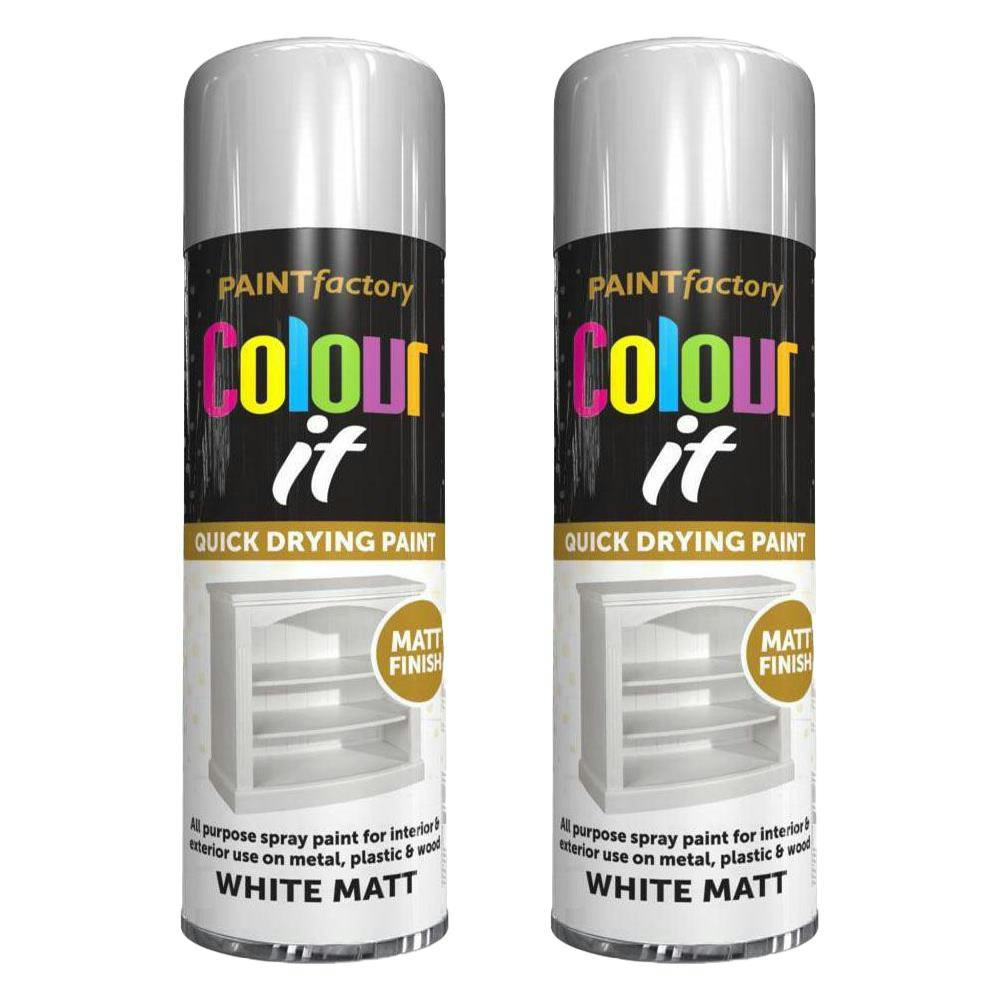 Paint Factory White 3X Matt Spray Paint 250Ml - Image 9
