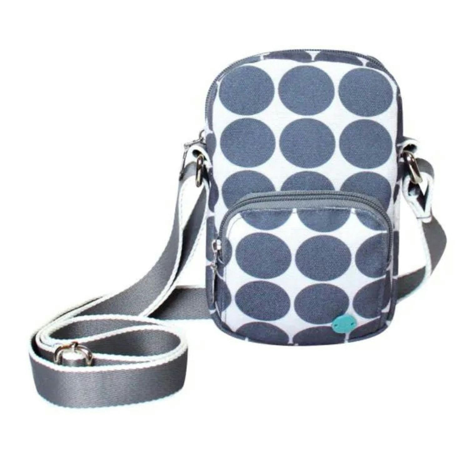 Earth Squared Grey Summer Spot Phone Pouch Bag – Lightweight Crossbody With Adjustable Strap