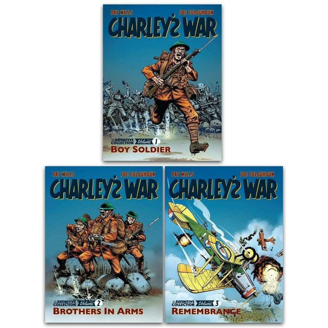 Various Publishers Boys Blue Charleys War The Definitive Collection 3 Books Set By Pat Mills - Soldier, Brothers In Arms, Remembrance