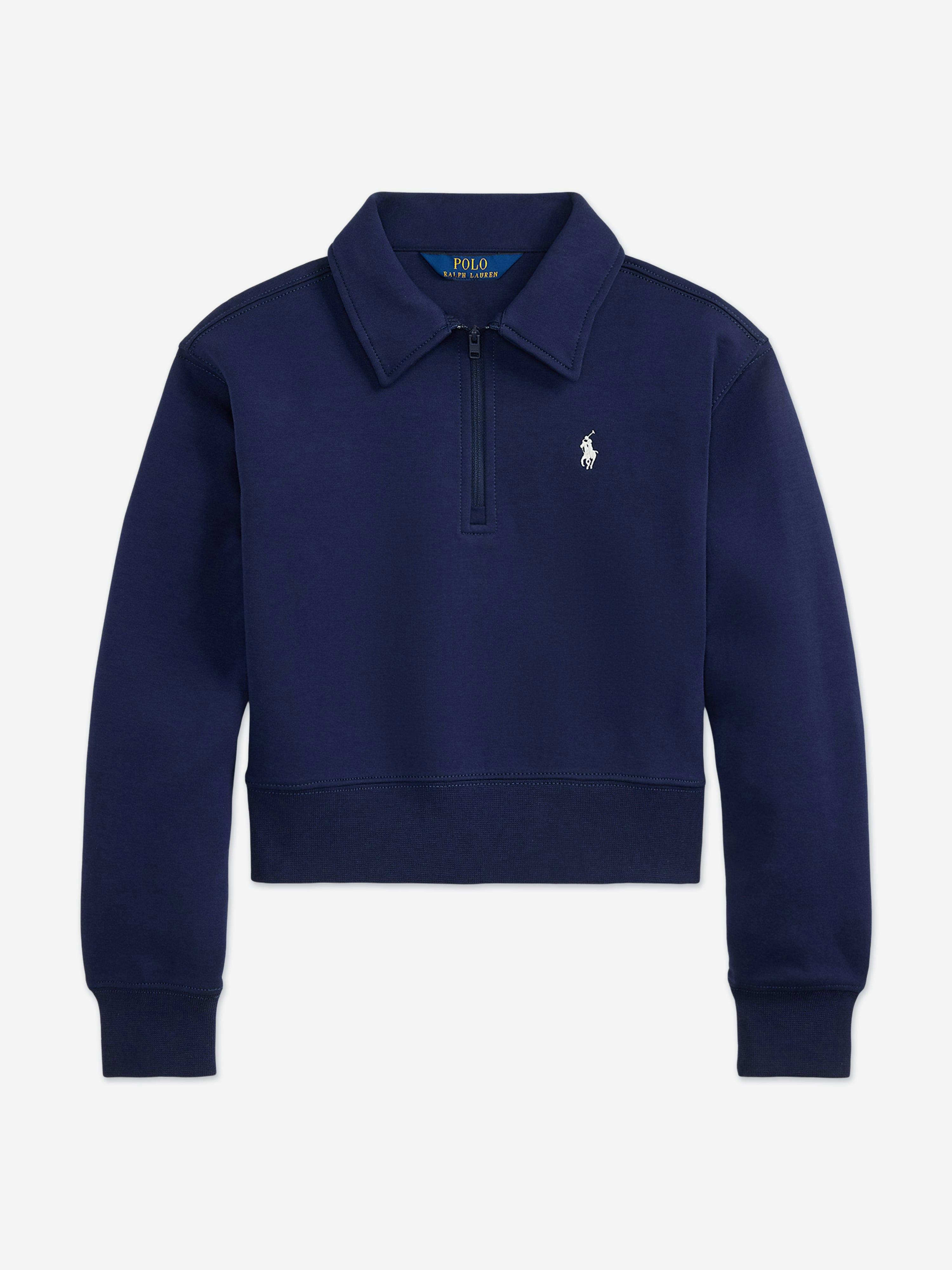 Ralph Lauren Kids Girls Ralph Lauren Technical Knit Half Zip Sweatshirt In Navy - Navy - 16 Yrs