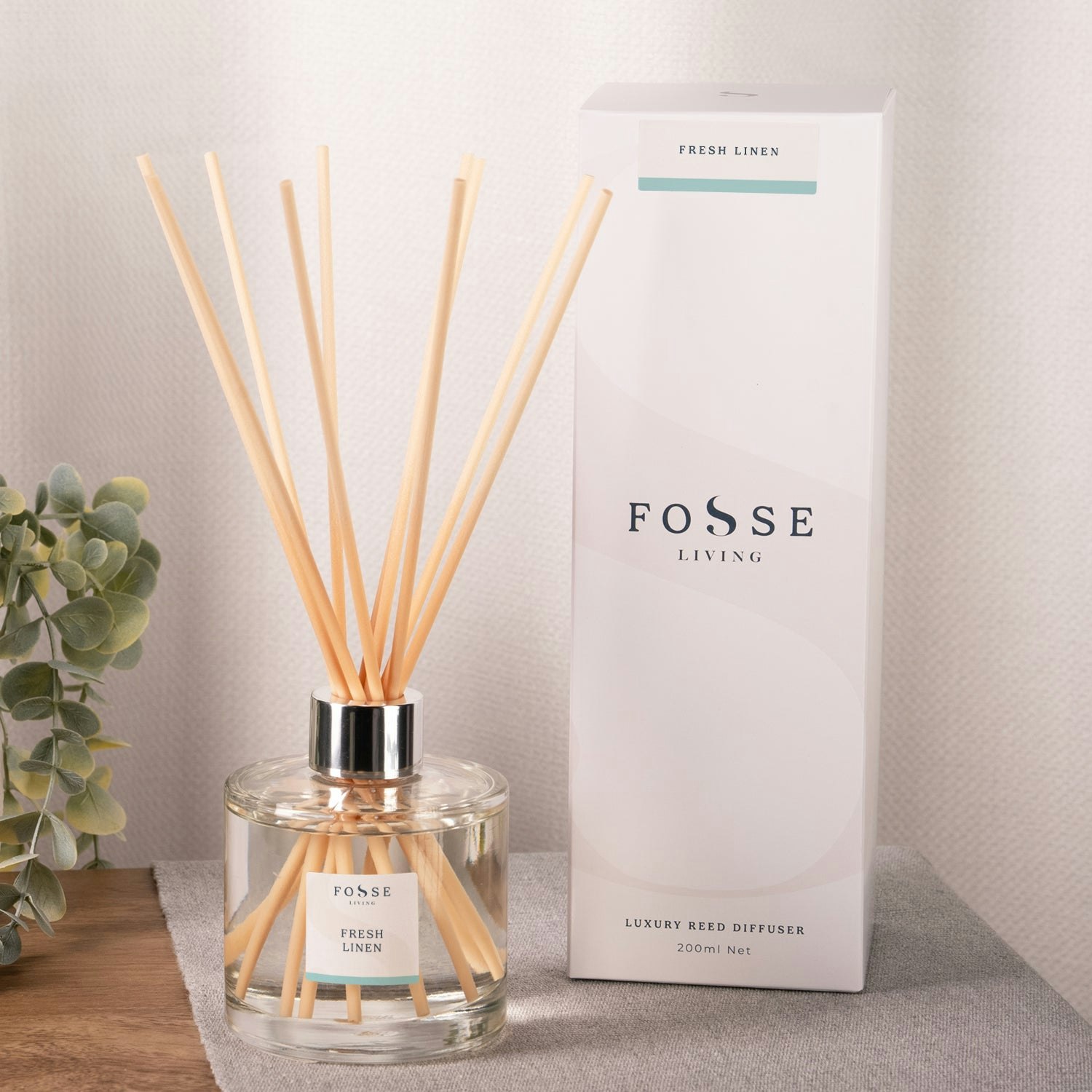 Rackhams Orange/Amber Fresh Linen Reed Diffuser - Fresh Linen 200Ml