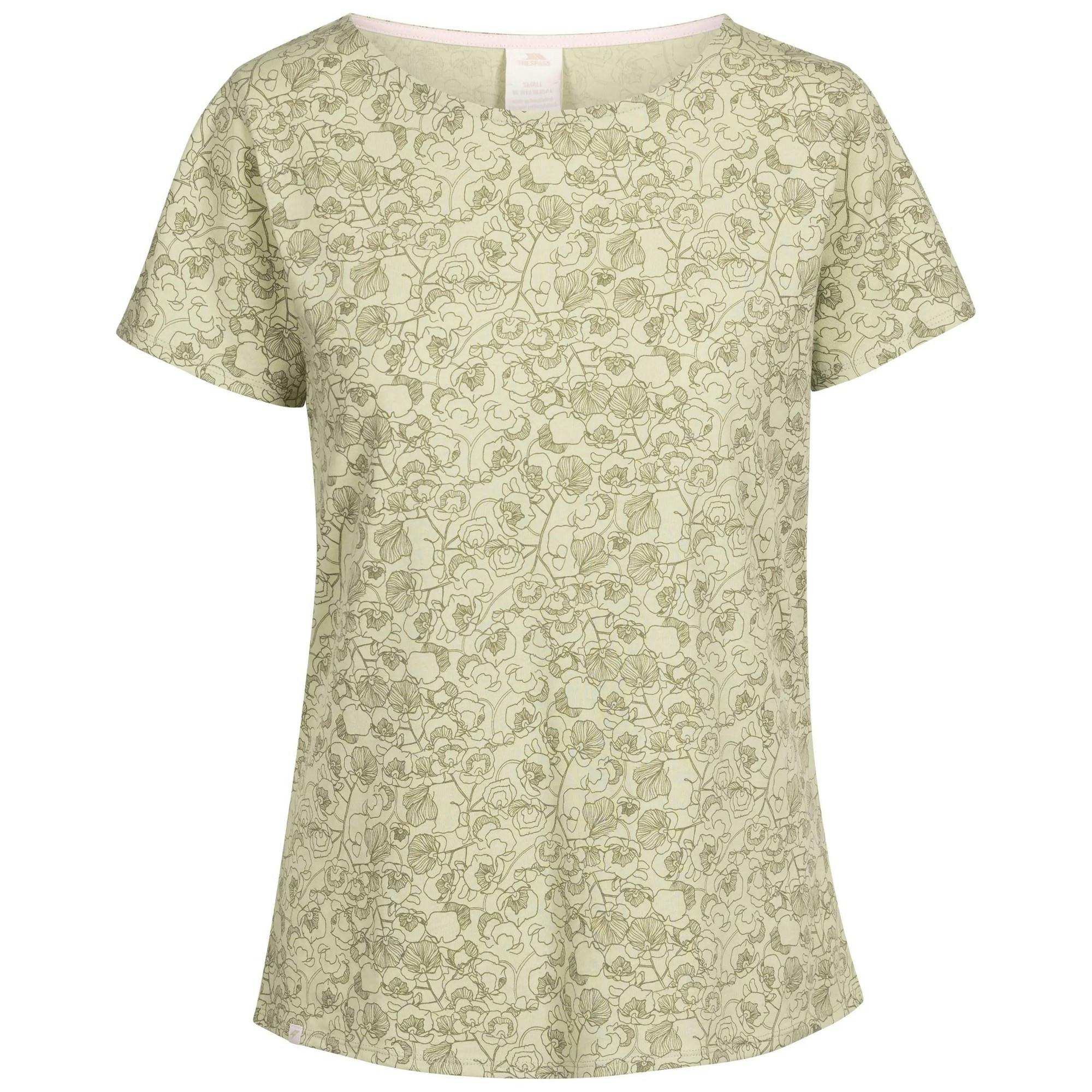 Trespass Women's Light / Simona Leaves Top - Sage - Sage - S - 60% Cotton/40% Polyester