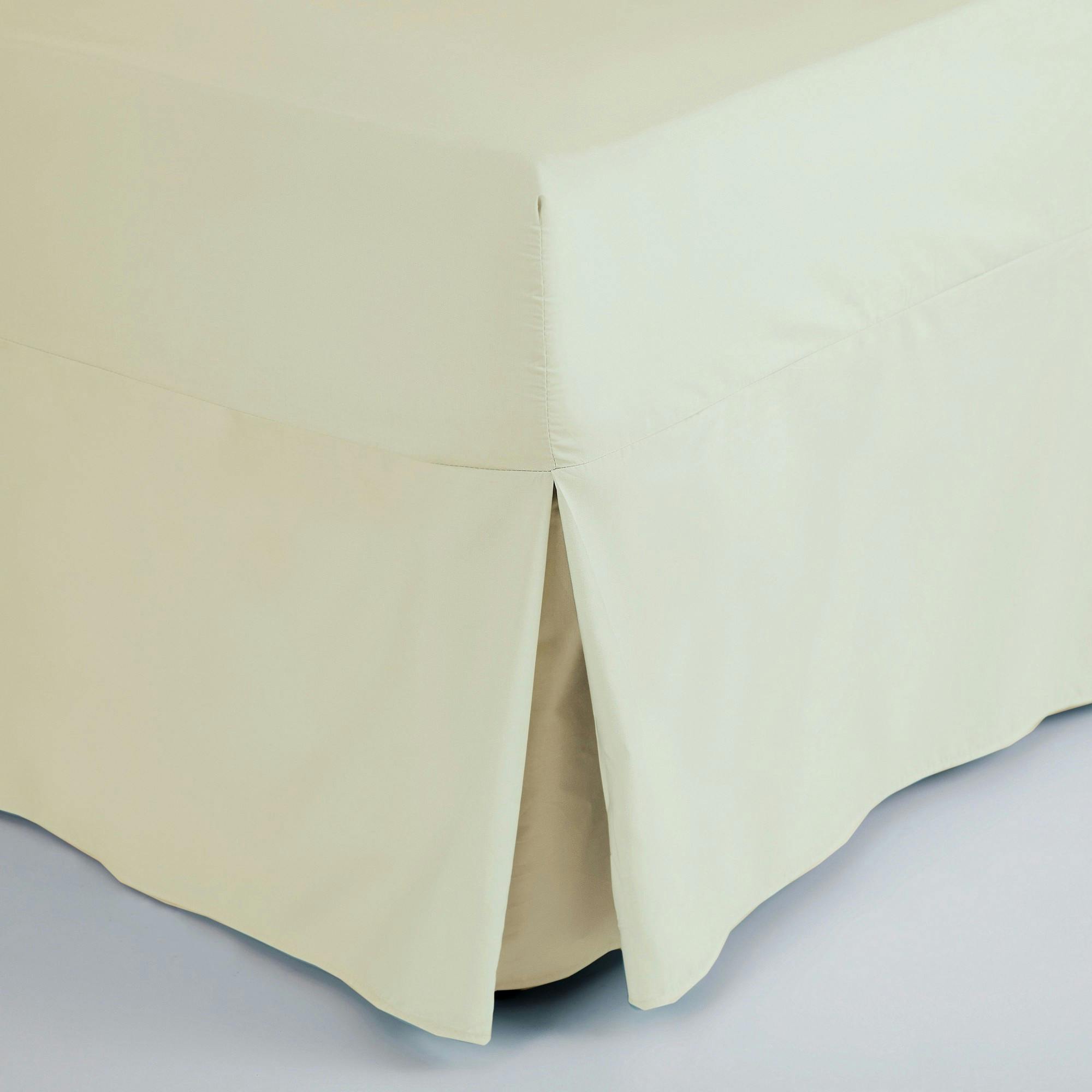 Belledorm Ivory Easycare Percale Fitted Valance - Single - 50% Cotton/50% Polyester