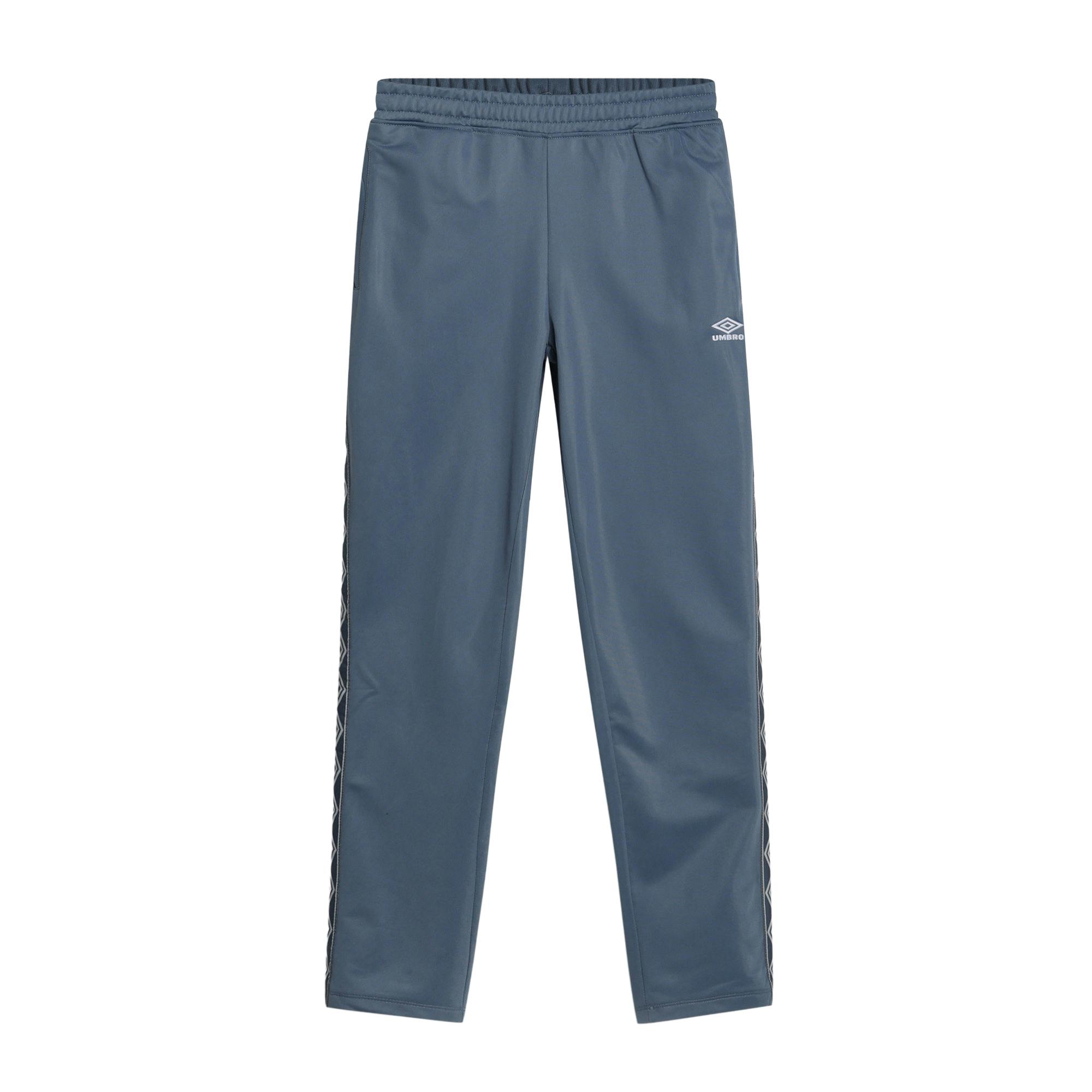 Umbro Men's Blue Taped Tracksuit Bottoms - Mirage - Mirage - S - 100% Polyester