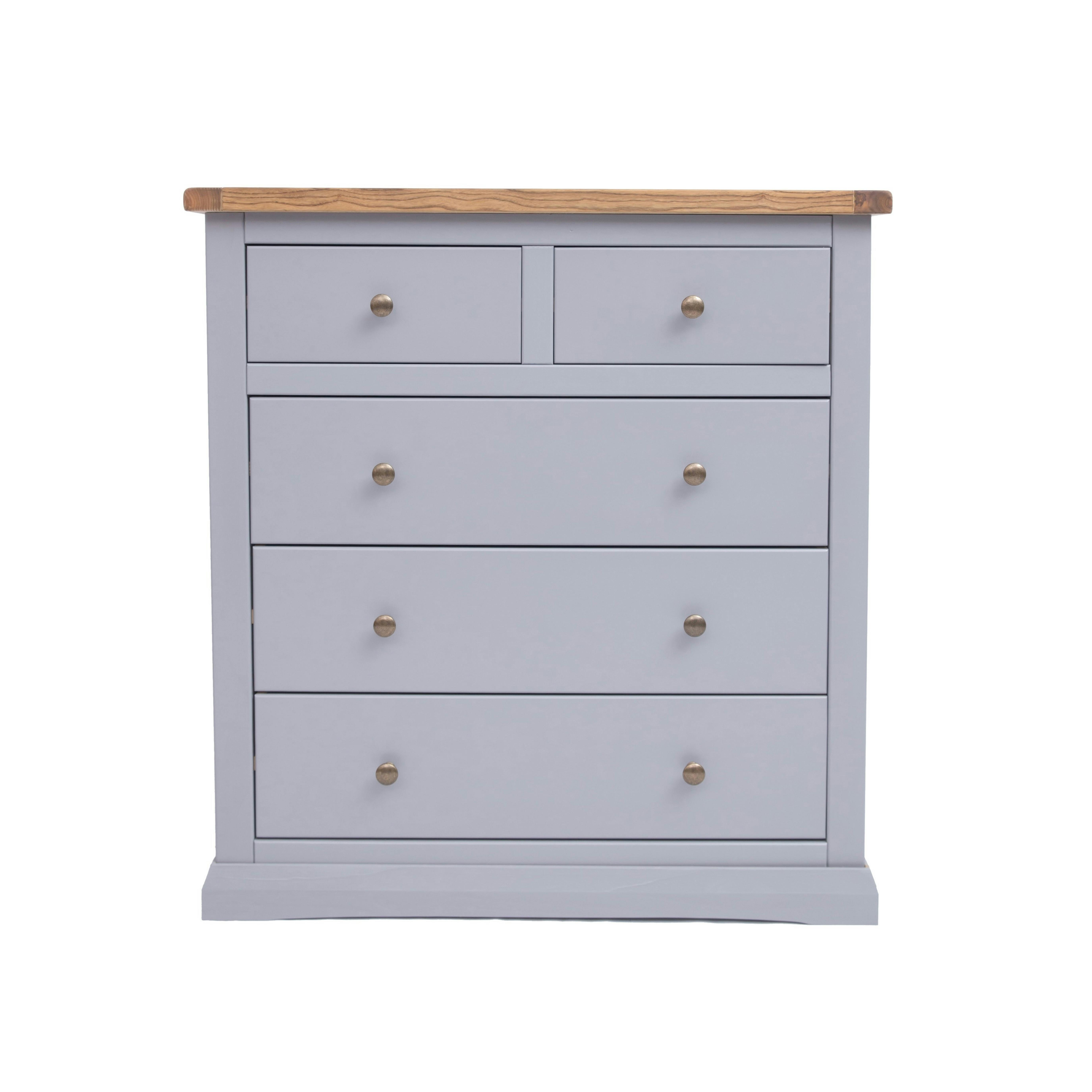 Cabinet Bits Grey Rocca 5 Drawer Chest Of Drawers Brass Knob