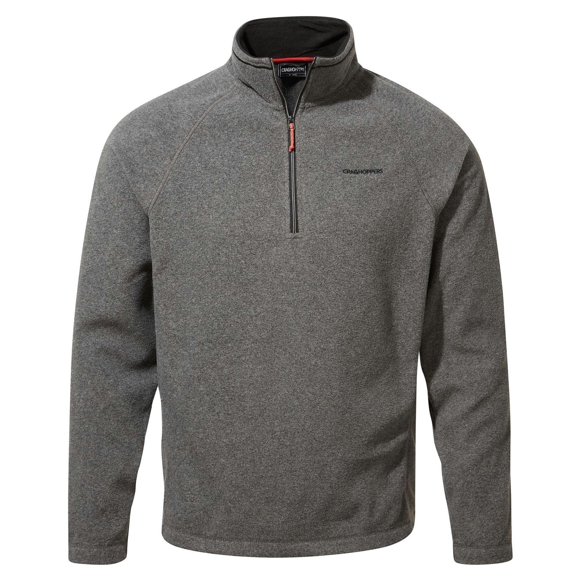 Craghoppers Men's Black Corey Vi Half Zip Fleece Top - Pepper Marl - Xl - Pepper Marl - 100% Polyester