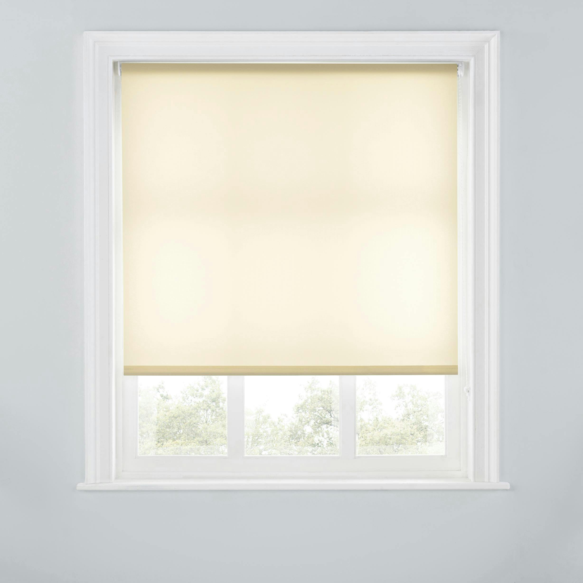 A.unique Home Light Trimmable Day Roller Blind - 2Ft - Natural - 60Cm(W) X 170Cm(L)