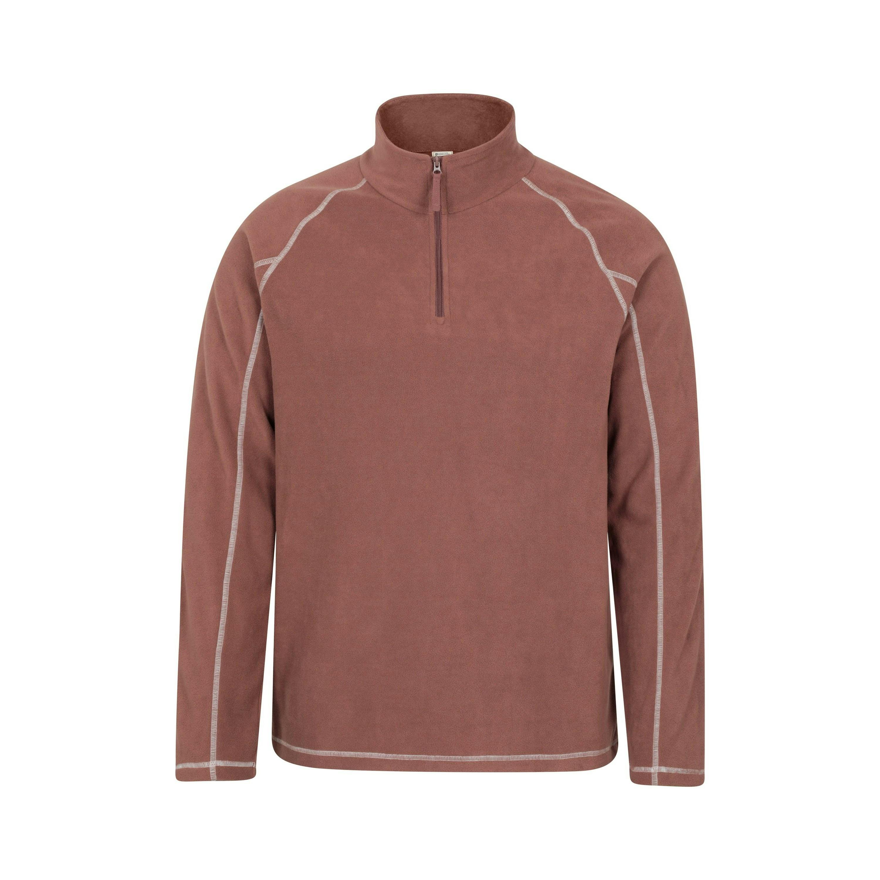 Mountain Warehouse Men's Brown Ashbourne Ii Half Zip Fleece Top - 3XL - 100% Polyester