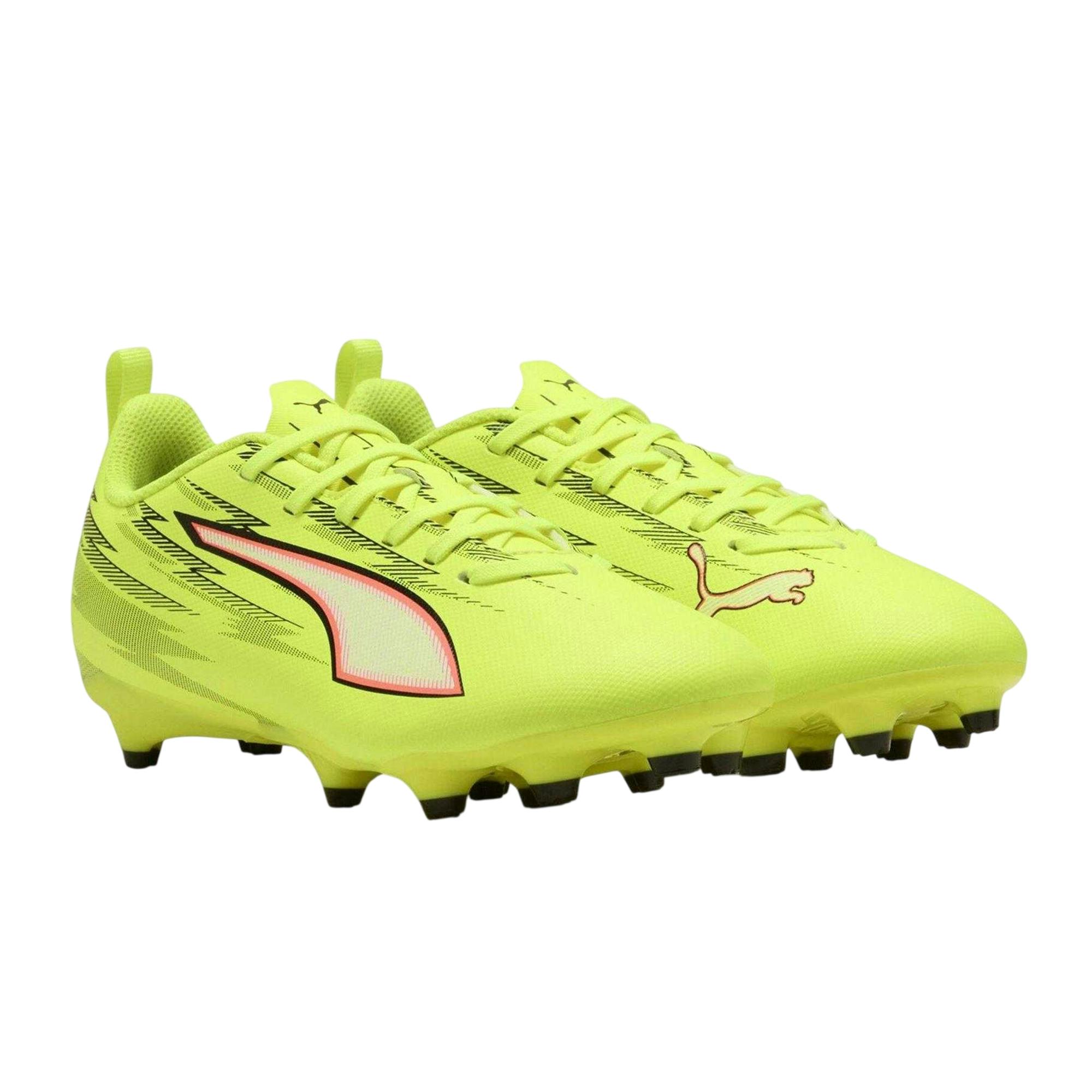 Puma Yellow/Black Kids Ultra 5 Play Firm Ground Football Boots - 12 Uk Child - 100% Mixed