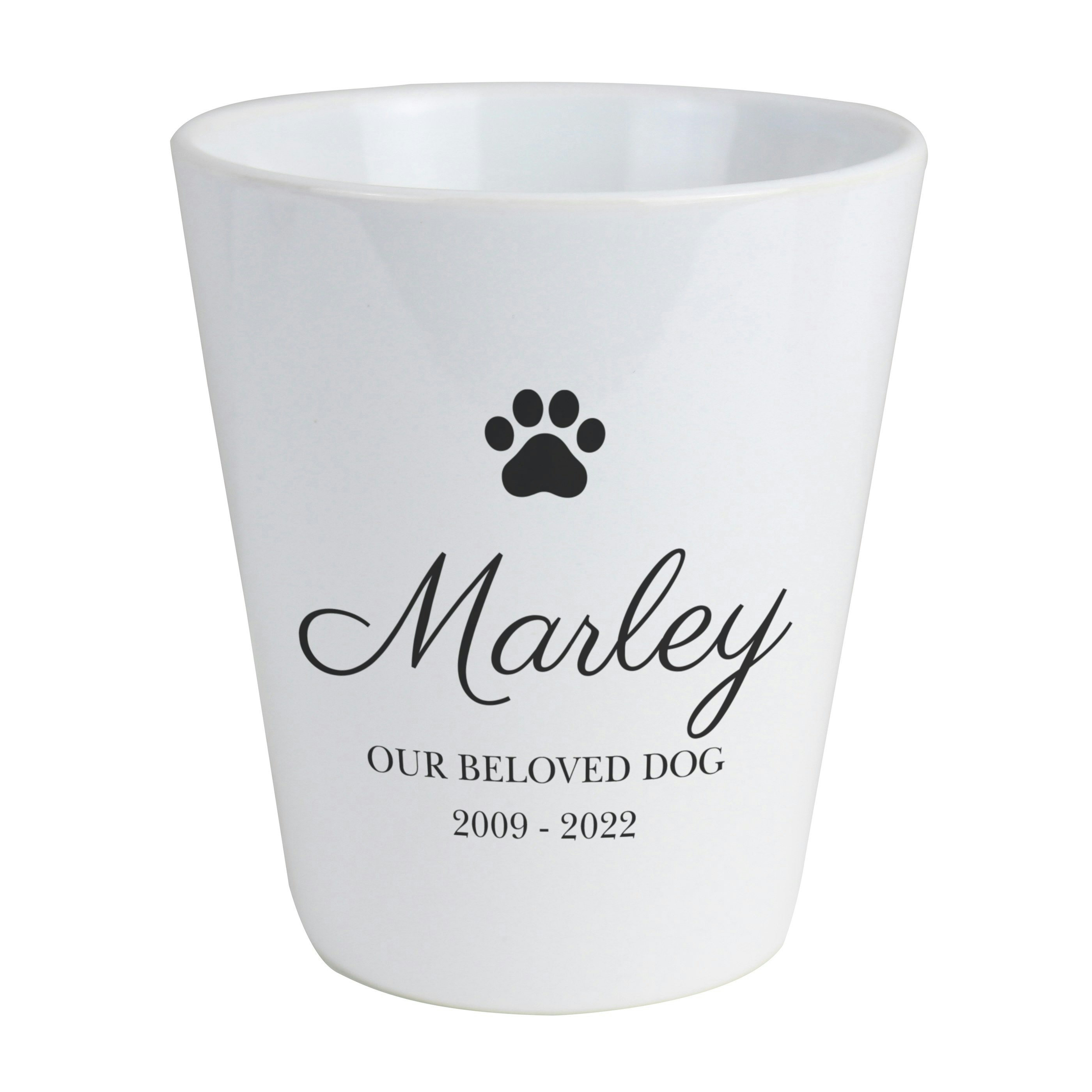 Rackhams Personalised Paw Print Plant Pot