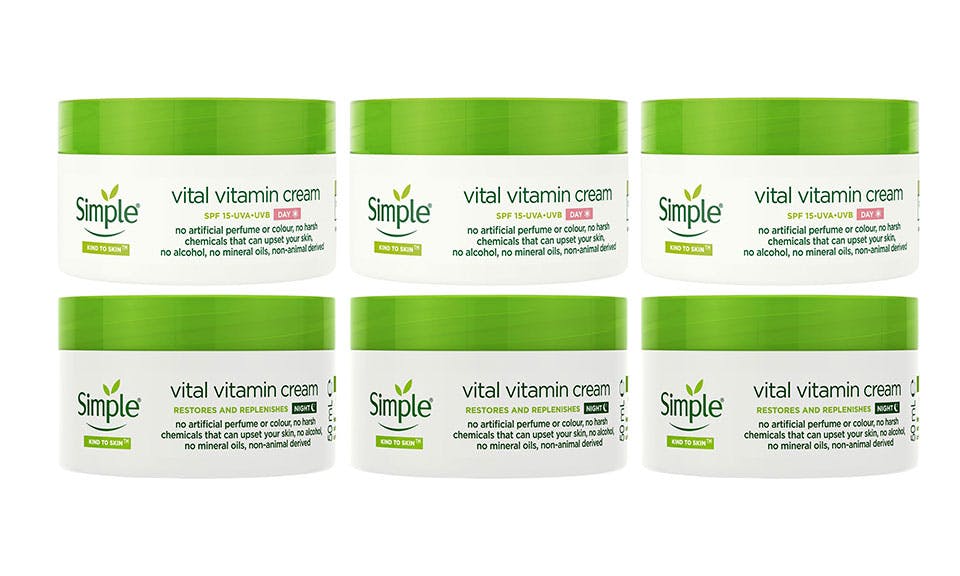 Simple Cream Kind To Skin Face Bundle - Day Spf15 & Night 50Ml - 3 Pack