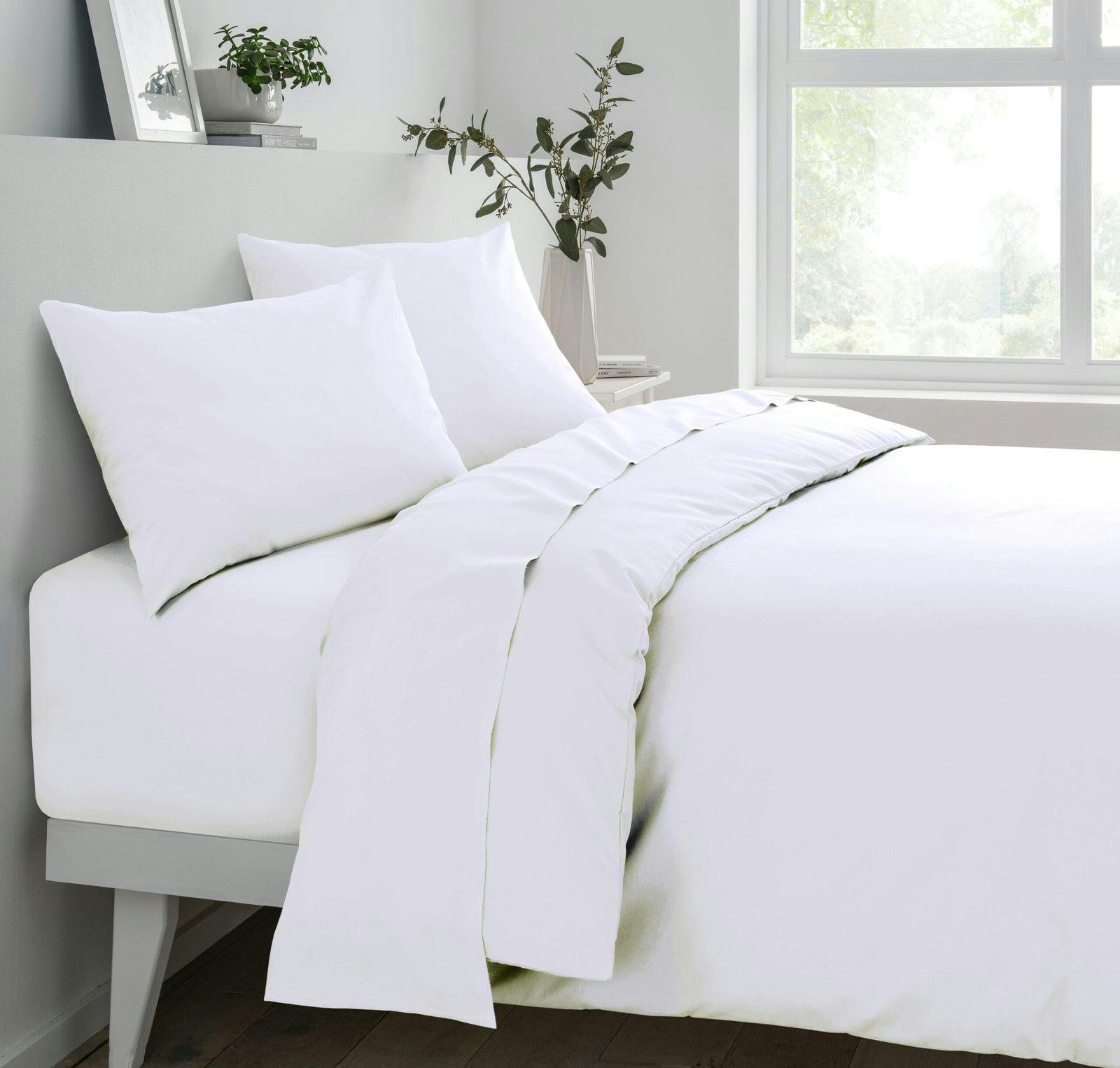 Rackhams White Deluxe Fitted Sheet Or Pillowcase Pair - Pillow Case (50 X 75Cm)