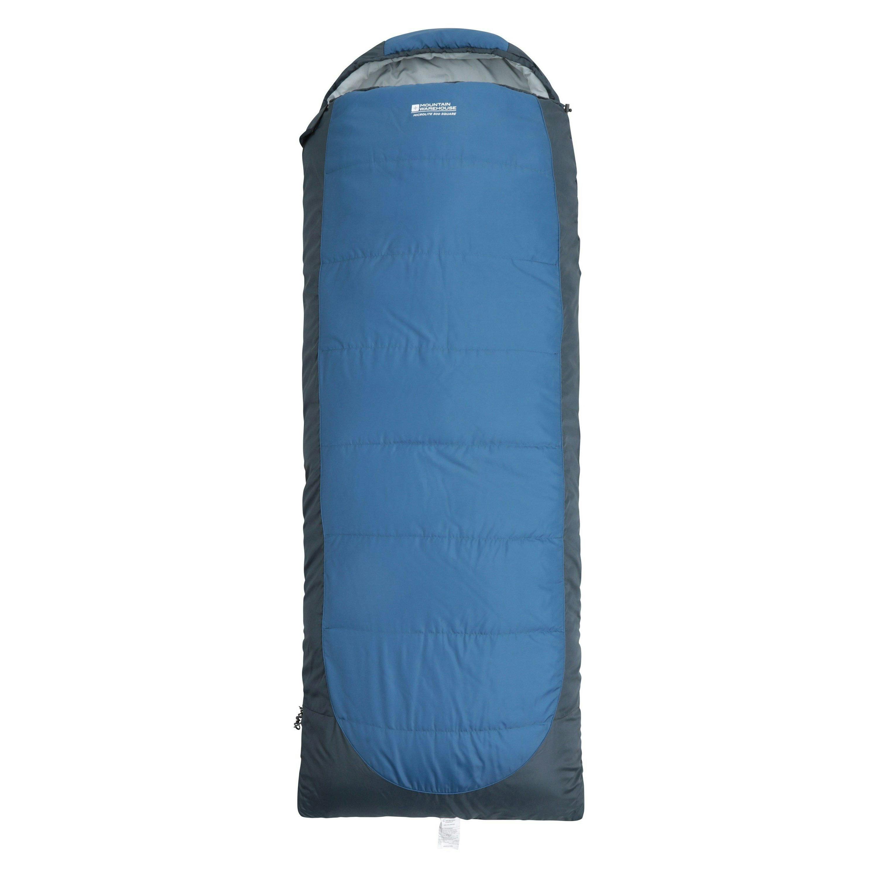 Mountain Warehouse Unisex Dark/Blue Adult Left Zip Microlite 500 Square Sleeping Bag - 215Cm