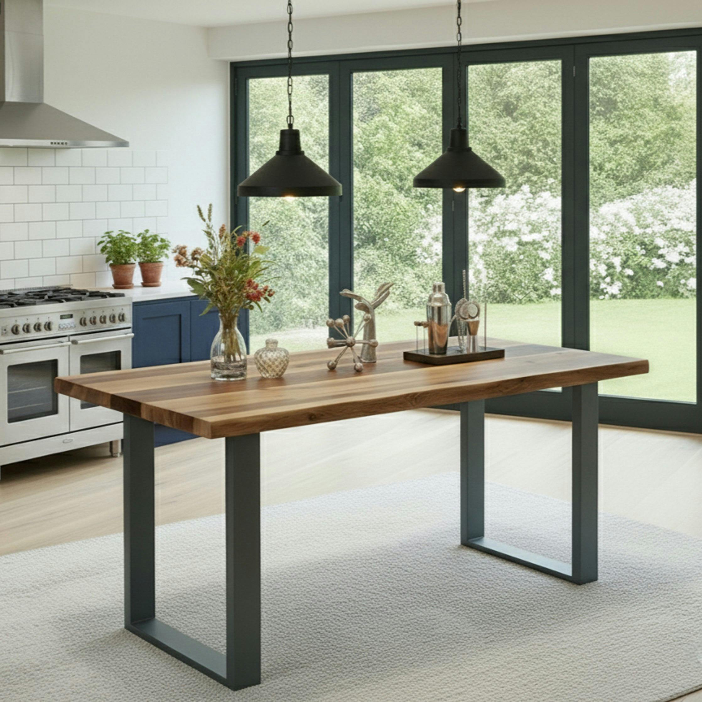 Rackhams Luxury Walnut Breakfast Bar - Length : 120 Width : 60