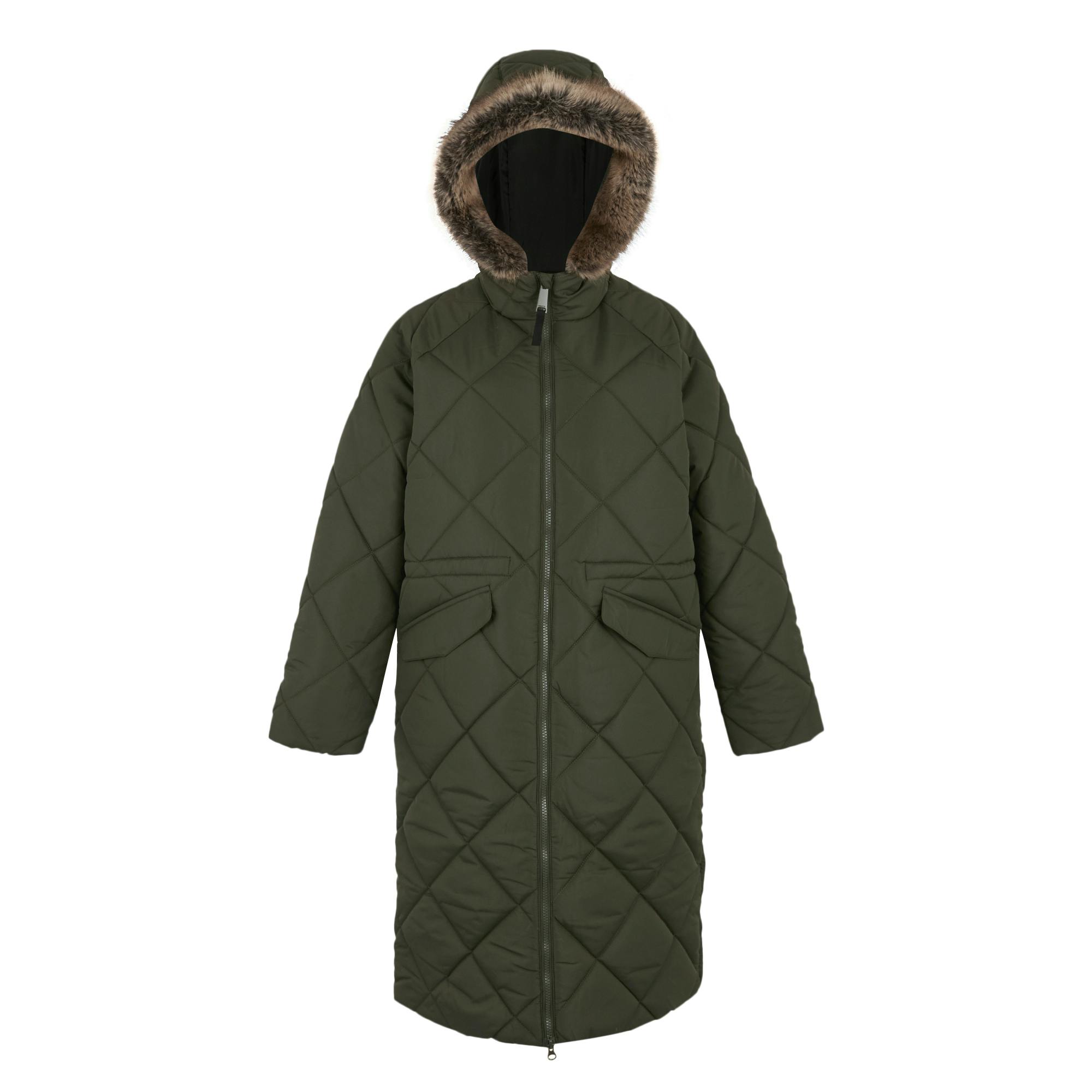 Regatta Women's Dark Freyla Padded Jacket - Khaki - 26 Uk - Khaki - 100% Recycled Polyester