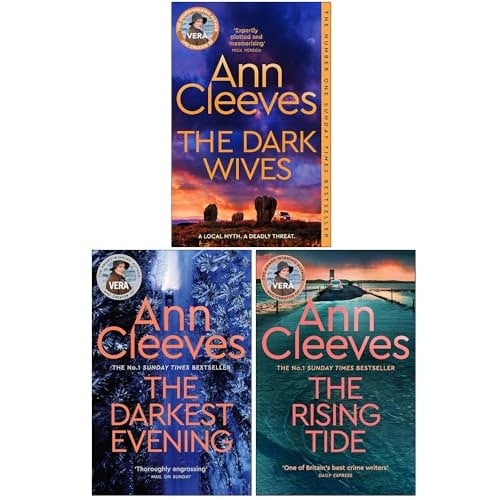 Various Publishers Dark The Vera Stanhope Series Book 9-11 By Ann Cleeves 3 Books Collection Set (The Est Evening, The Rising Tide And The Wives)