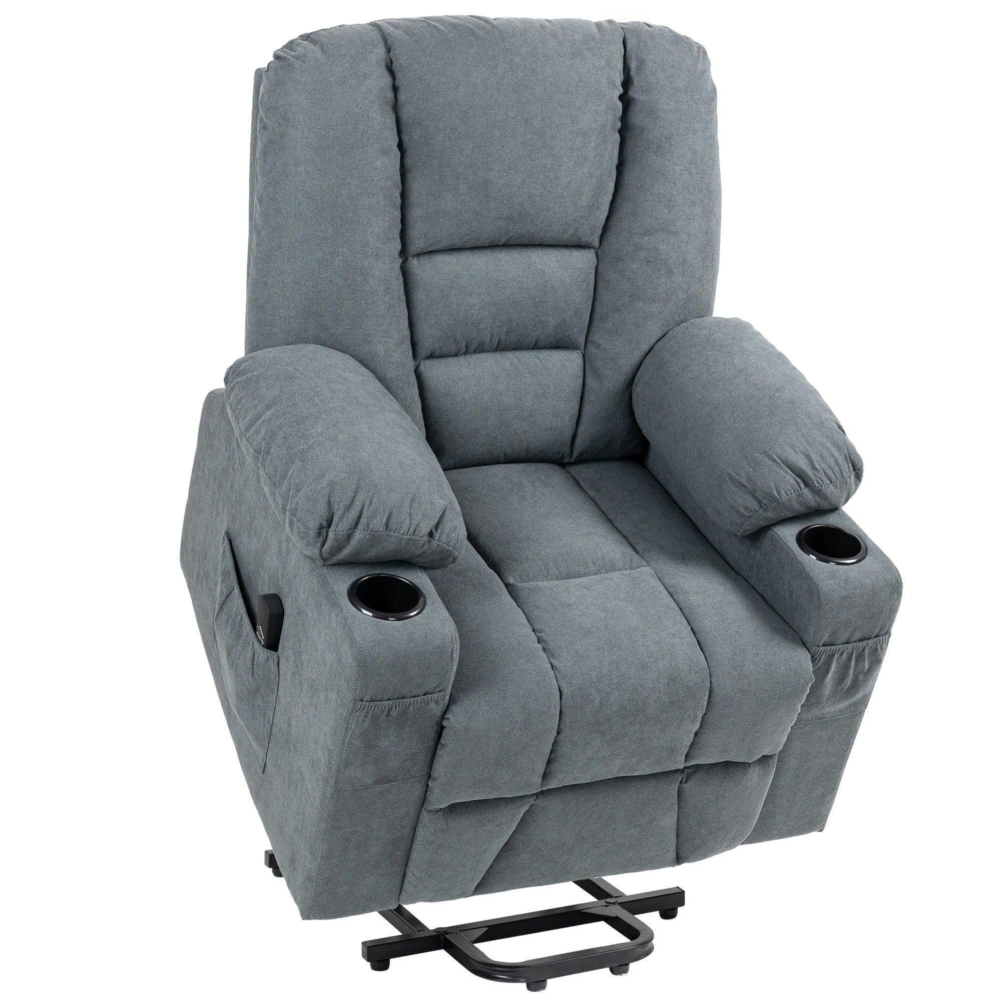 Homcom Riser And Recliner Chair W/ Remote, Lift Chair For Elderly, Grey - Image 4